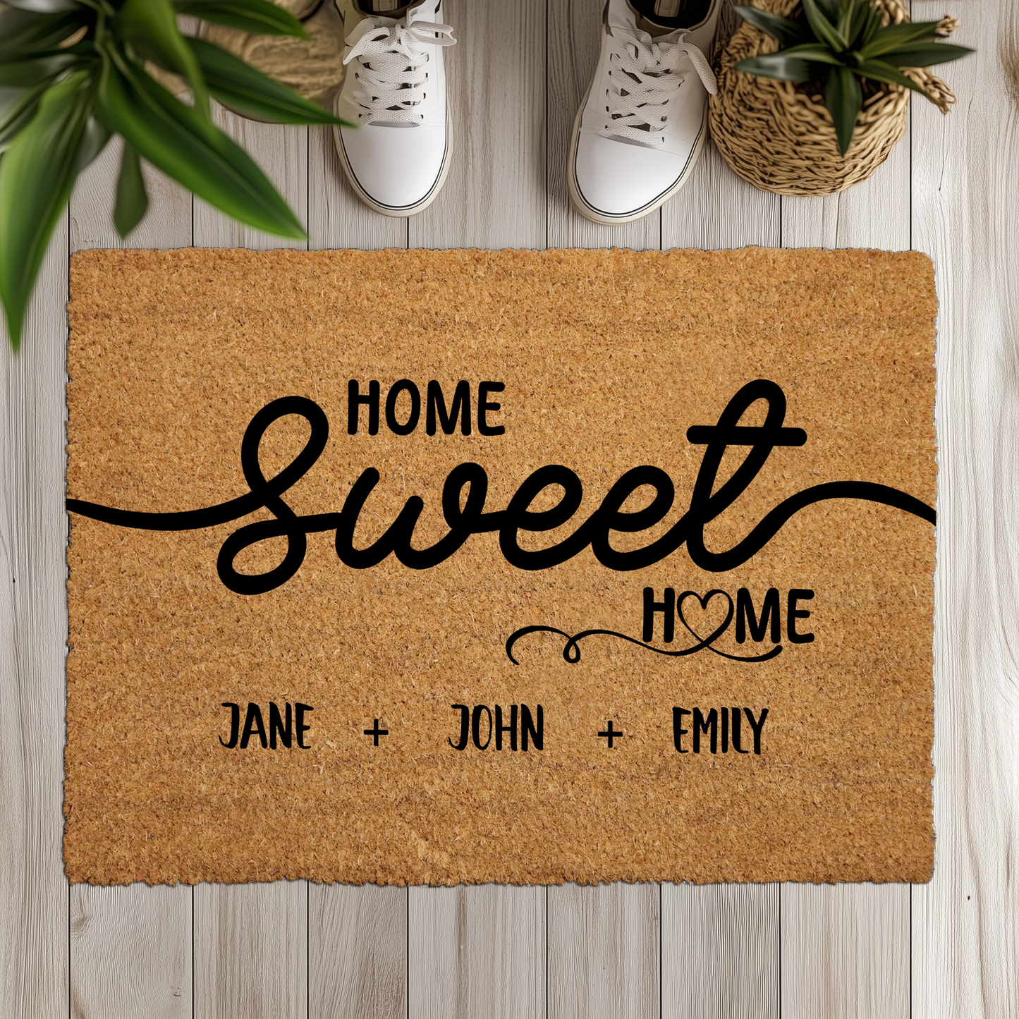Personalize, Family Name Coir Doormat, Welcome Mat, Home Sweet Home