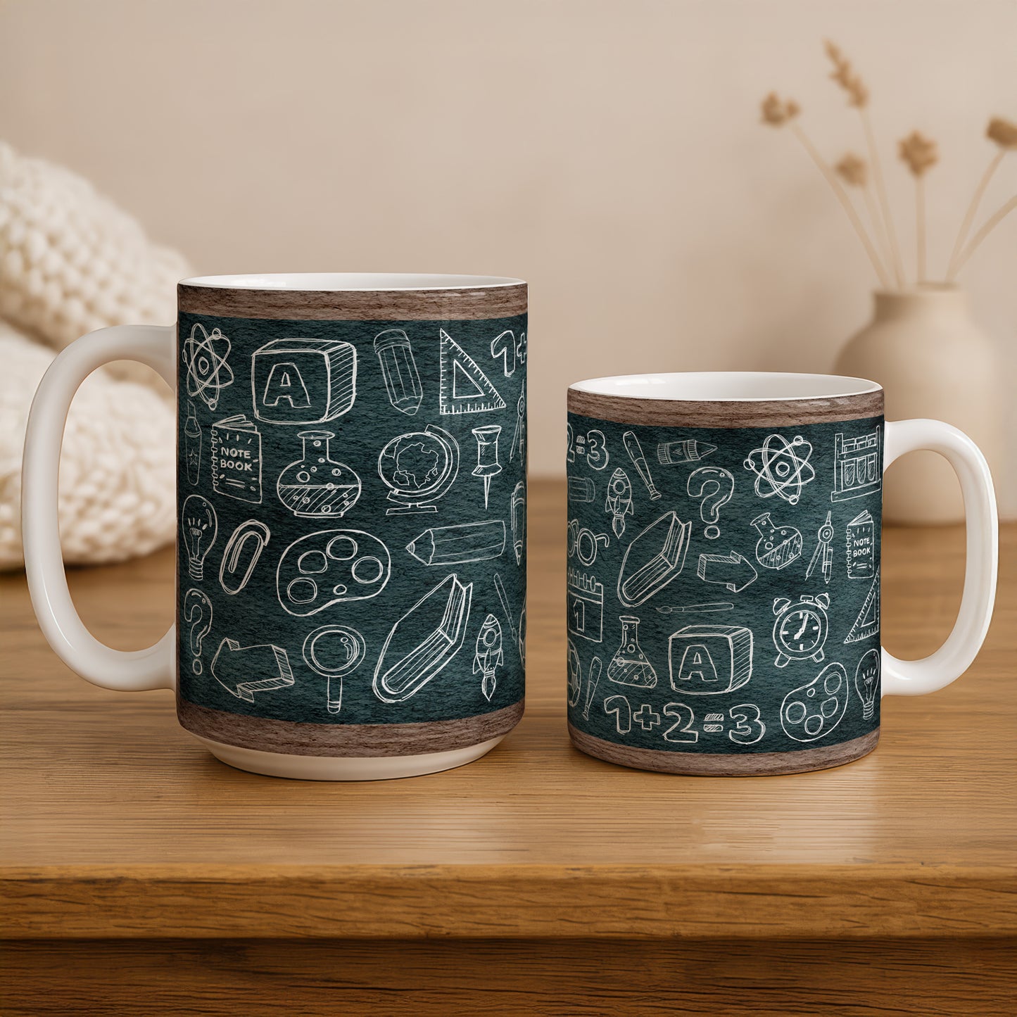Teacher's Ceramic Mug, School Themed Coffee Cup, Back to School Gift