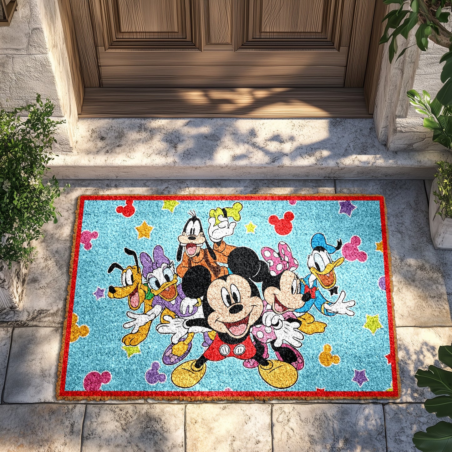 Disney Funny Welcome Mat: Mickey & Friends, Cute Home Decor
