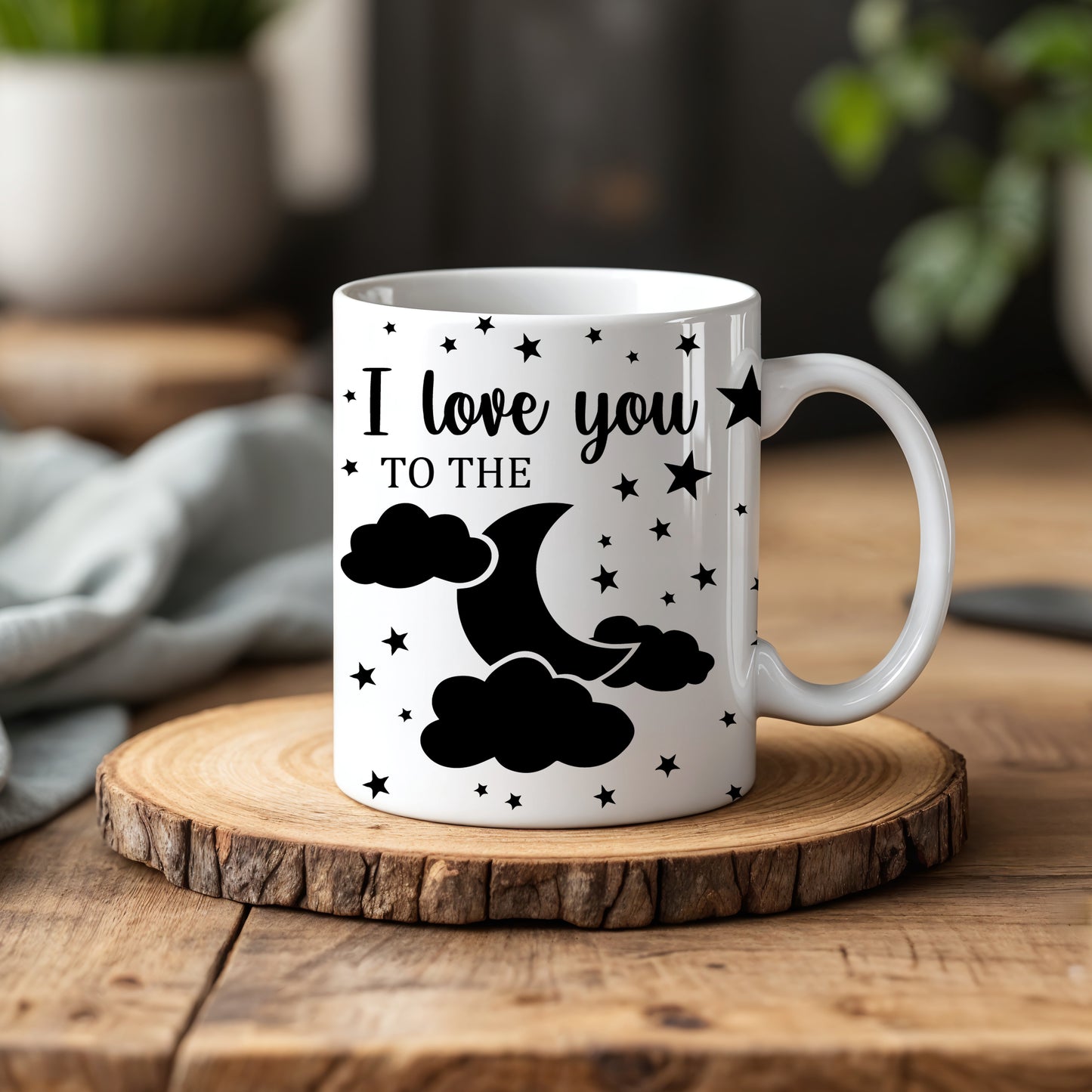 Celestial Lovers Ceramic Mug, Valentine's Day Gift for Husband and Wife