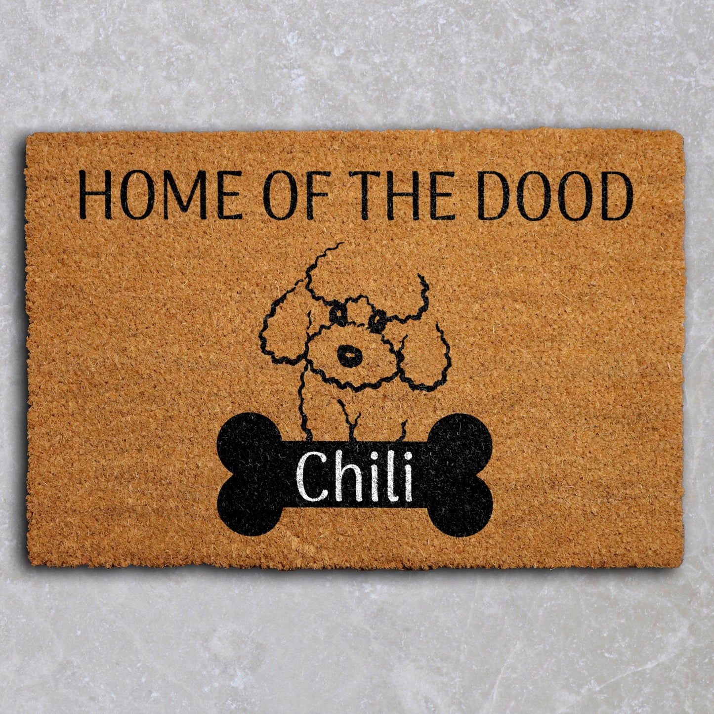 Custom Dog Name Welcome Mat, Personalized Labradoodle Lover Gift, Porch Decor