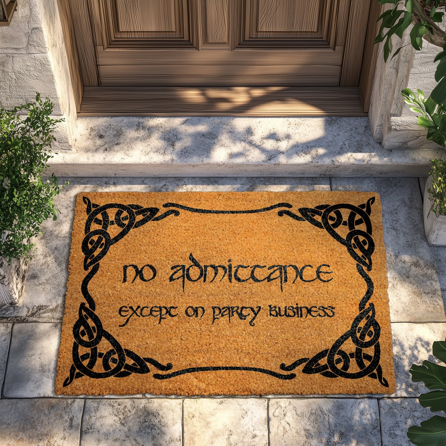 Party Business Doormat, Funny Entryway Rug - Nerdy Home Decor