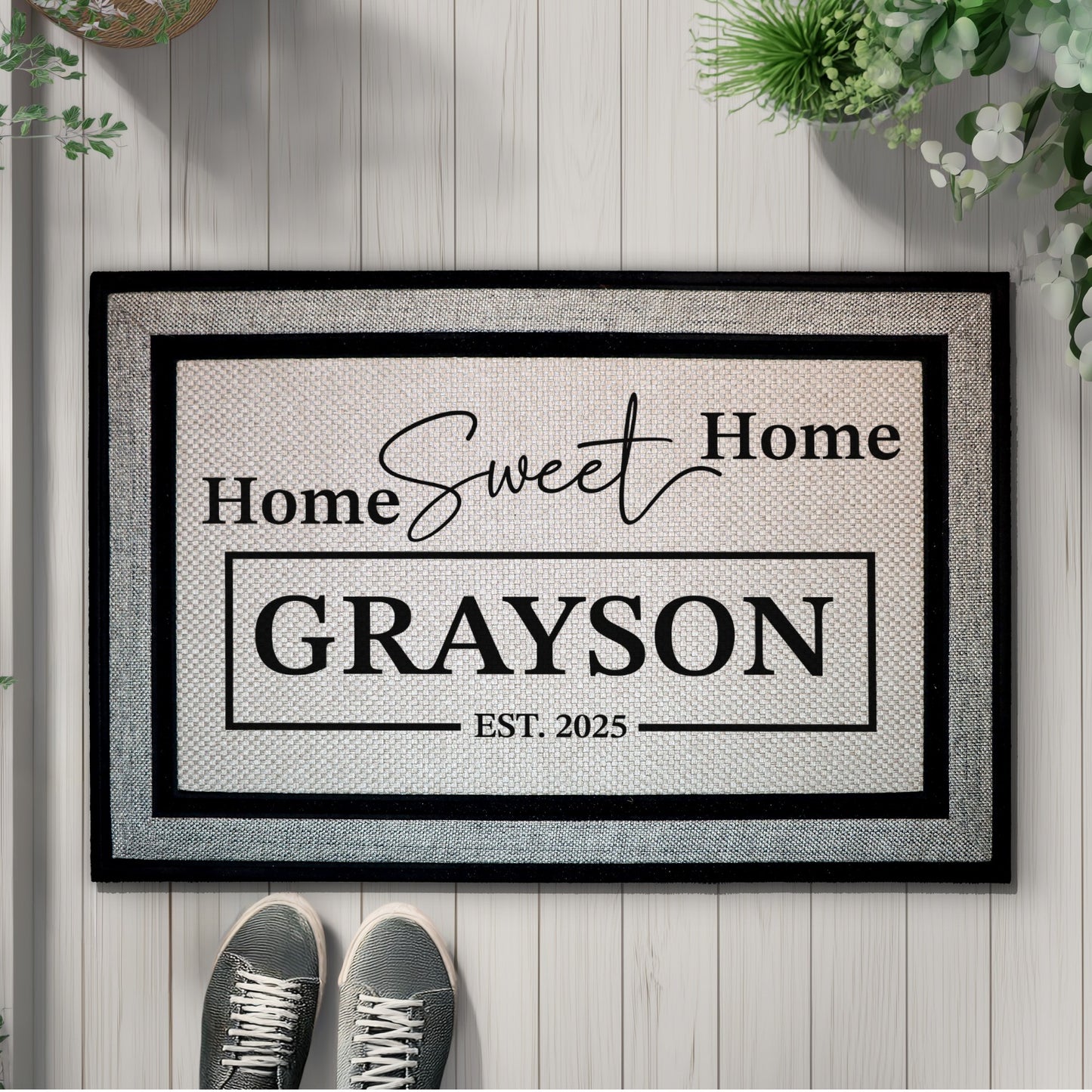 Personalized Last Name Doormat, Custom Family Welcome Mat, Housewarming Gift