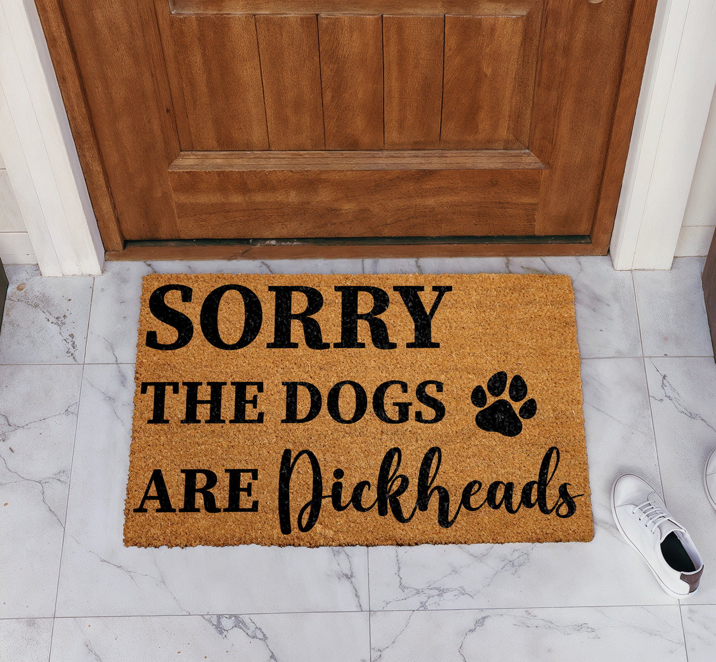 Rude Dog Welcome Mat: Humorous Housewarming Gift for Dog Lovers