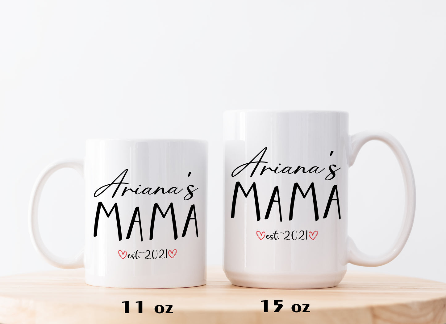 Cute Custom Mom Mug, Personalized Ceramic Mother's Day Gift Pottery