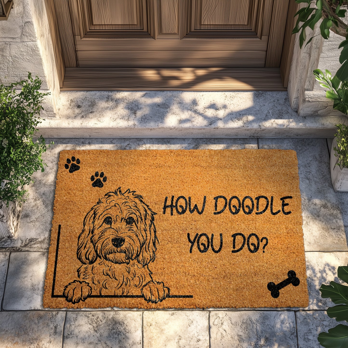 Doodle Doormat: Welcome with Wag, Tail-Wagging Housewarming Gift