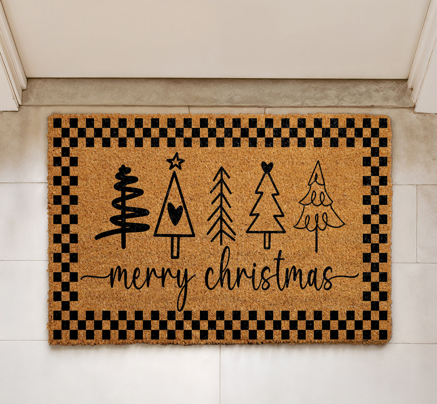 Cozy Christmas Doormat, Festive Xmas Home Decor, Housewarming Gift