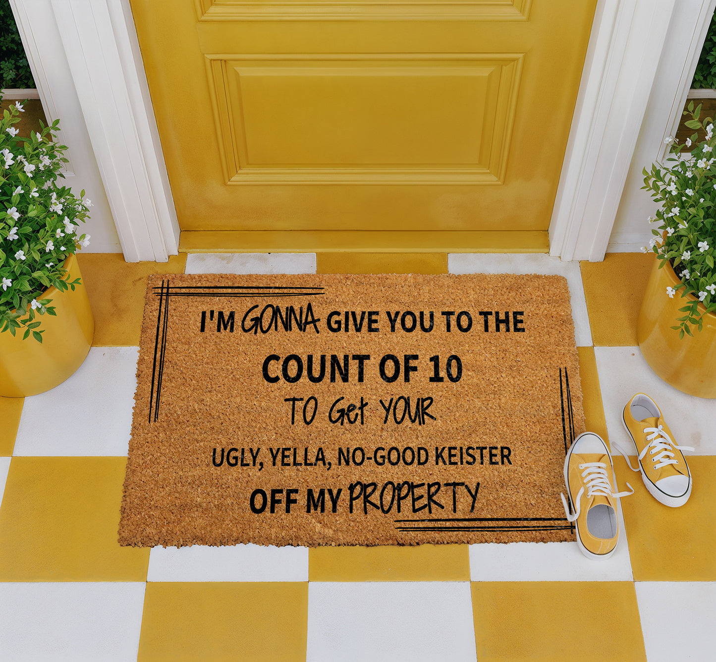 Gonna Give You To The Count Of 10 Doormat, Holiday Housewarming Gift