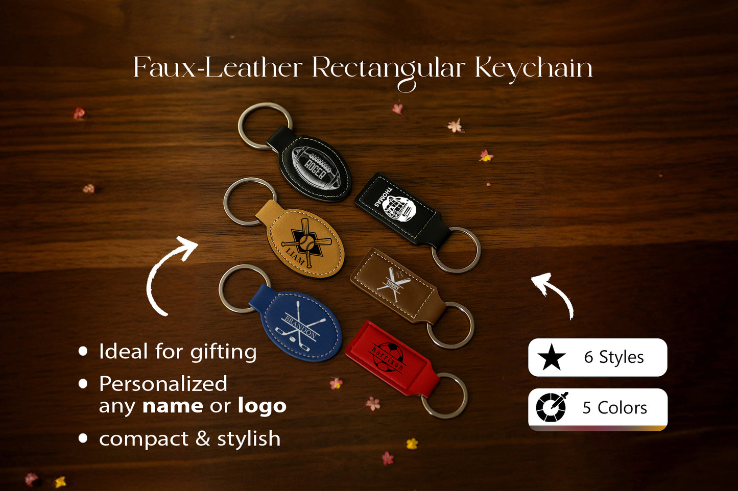 Engraved Basketball Key Tag, Personalized Team Gift - Custom Keychain