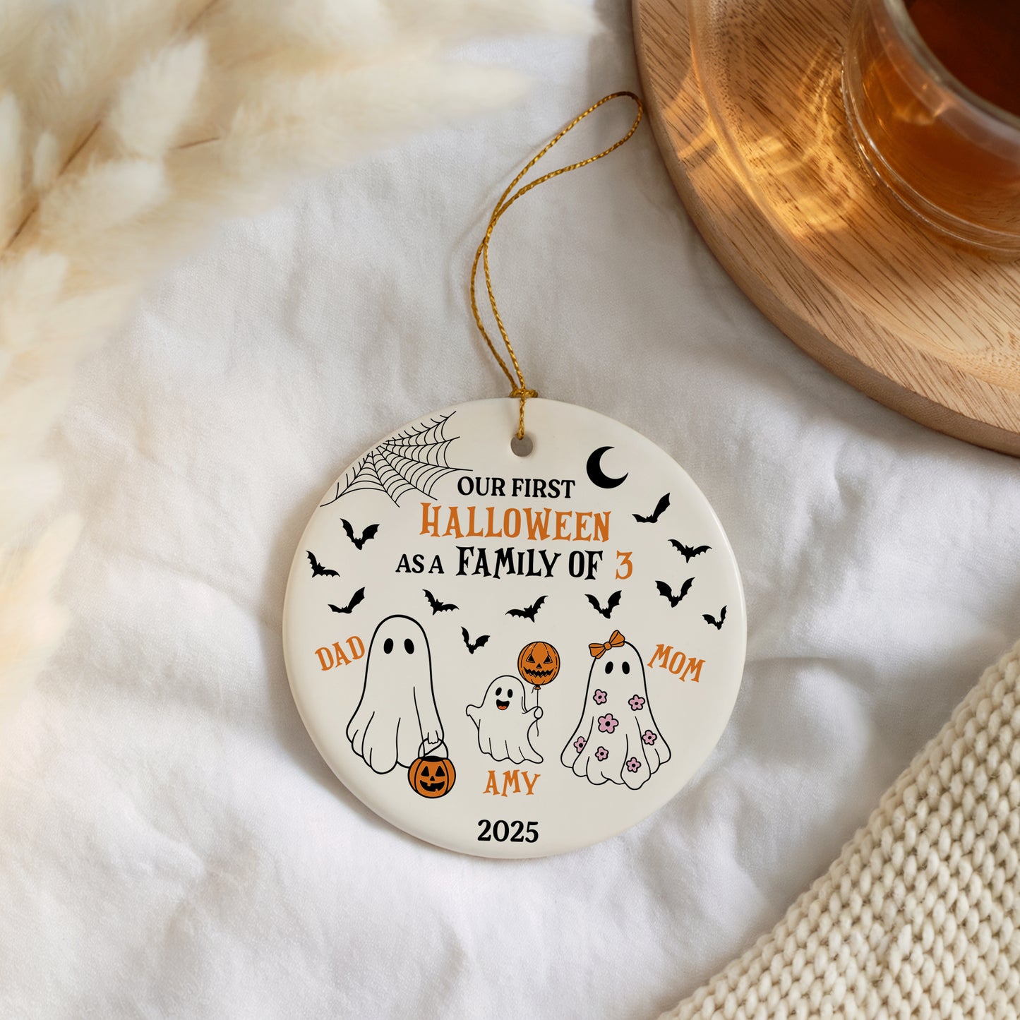Cherish Your First Halloween Together With a Cute Family Ornament