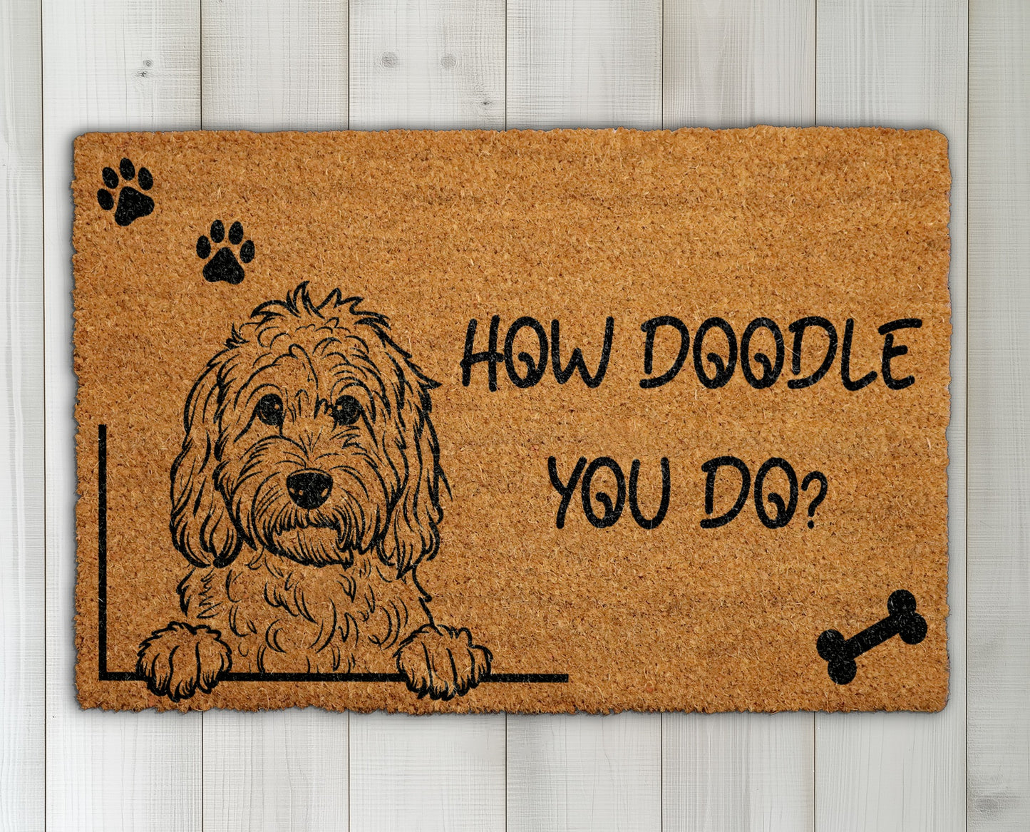 Doodle Doormat: Welcome with Wag, Tail-Wagging Housewarming Gift