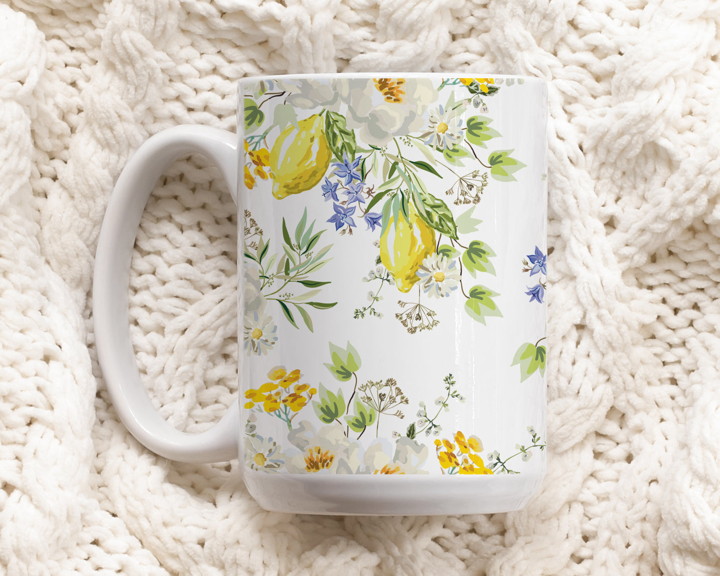 Handcrafted Floral Garden Tea Cup, Botanical Coffee Mug, Cottagecore Gift