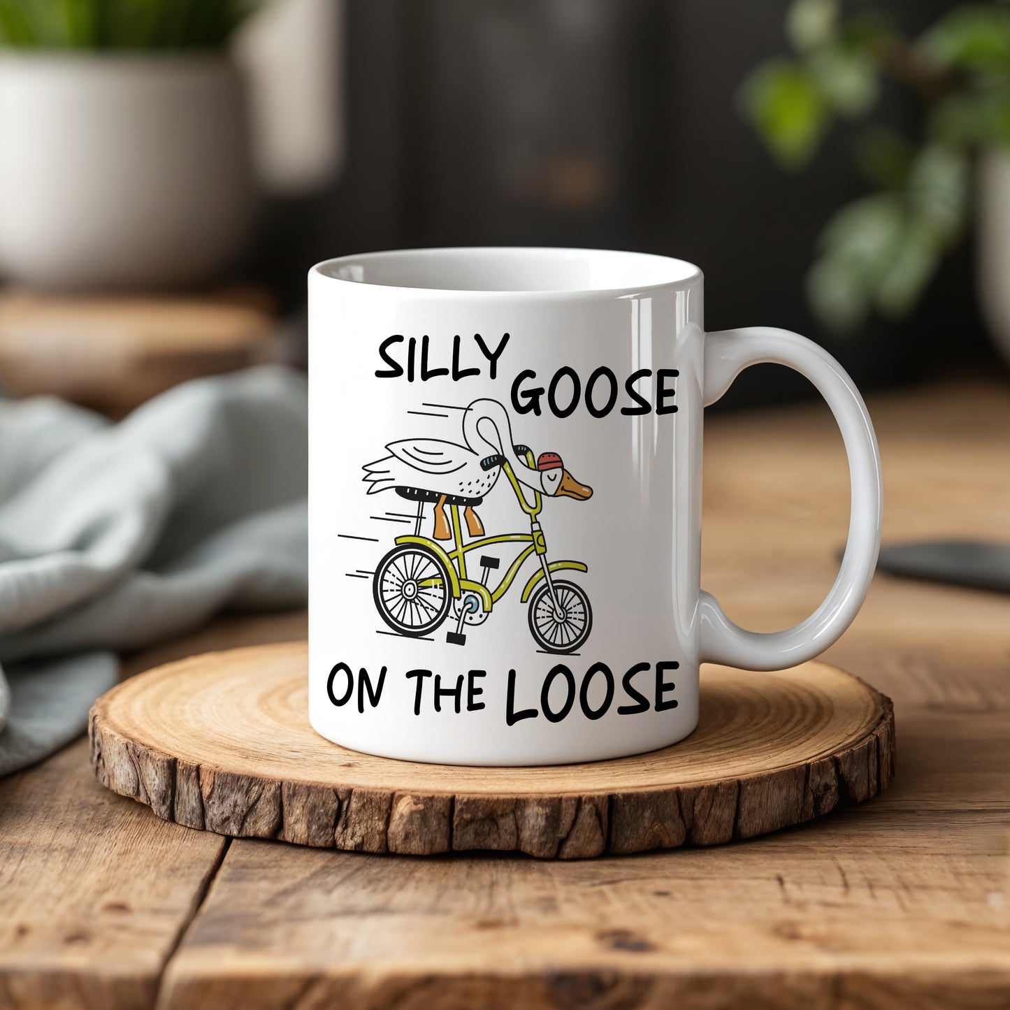 Whimsical Goose Coffee Mug for Animal Lovers, Cute & Quirky