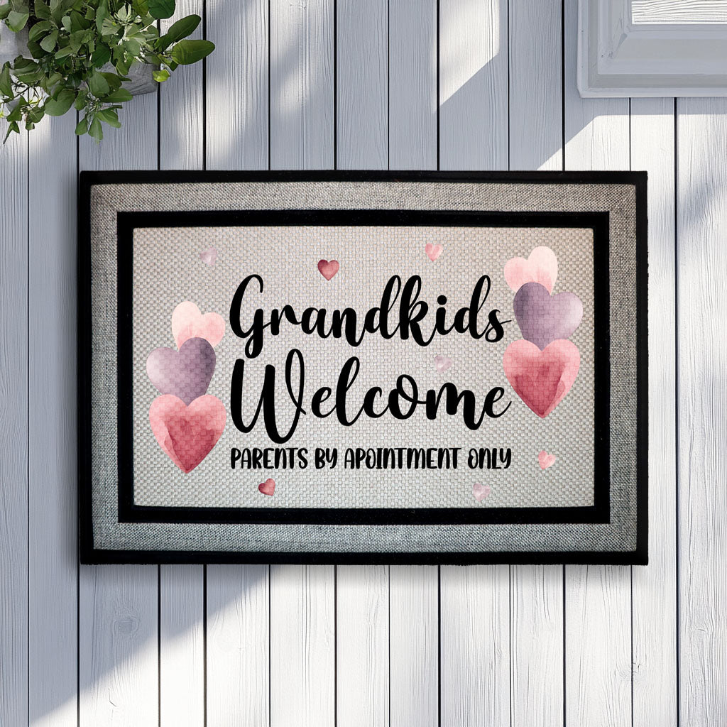 Grandkids Welcome Doormat, Grandparents Porch Rug - Perfect Housewarming Gift!