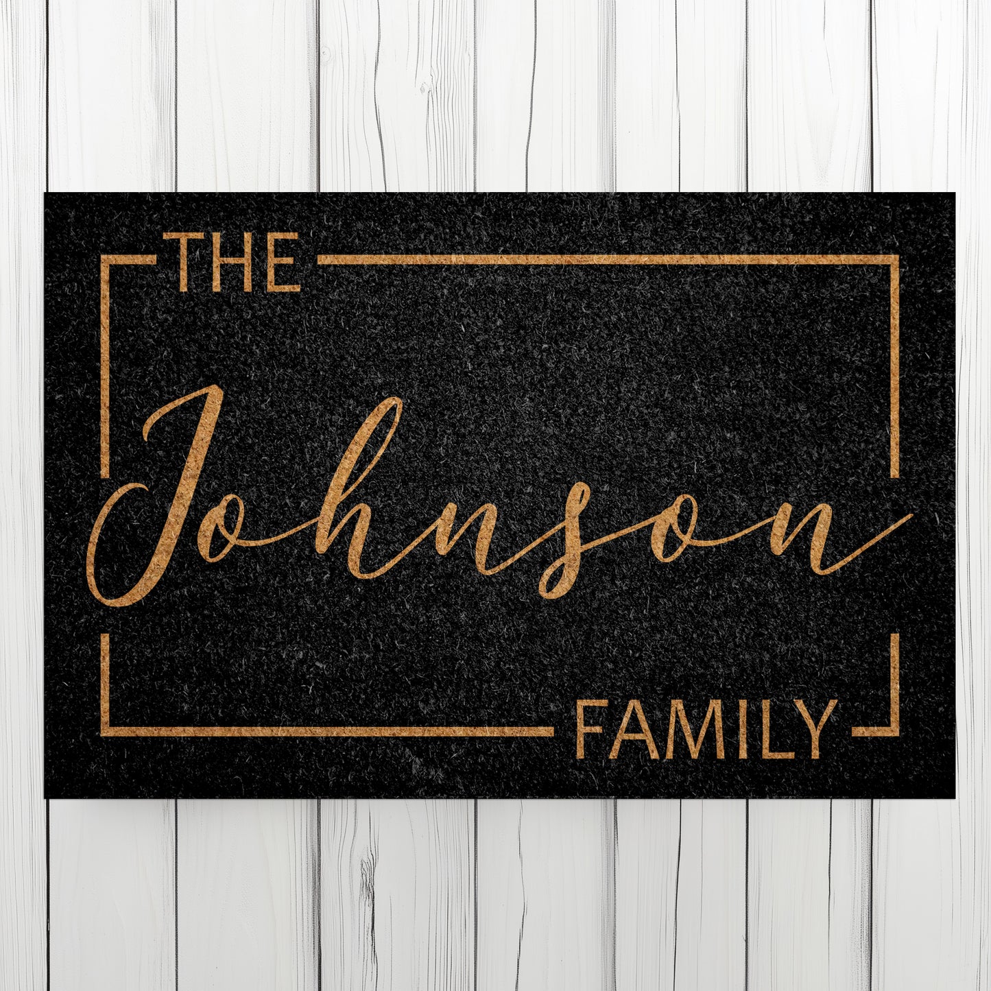 Custom Family Name Coco Doormat, Personalized Last Name Welcome Rug