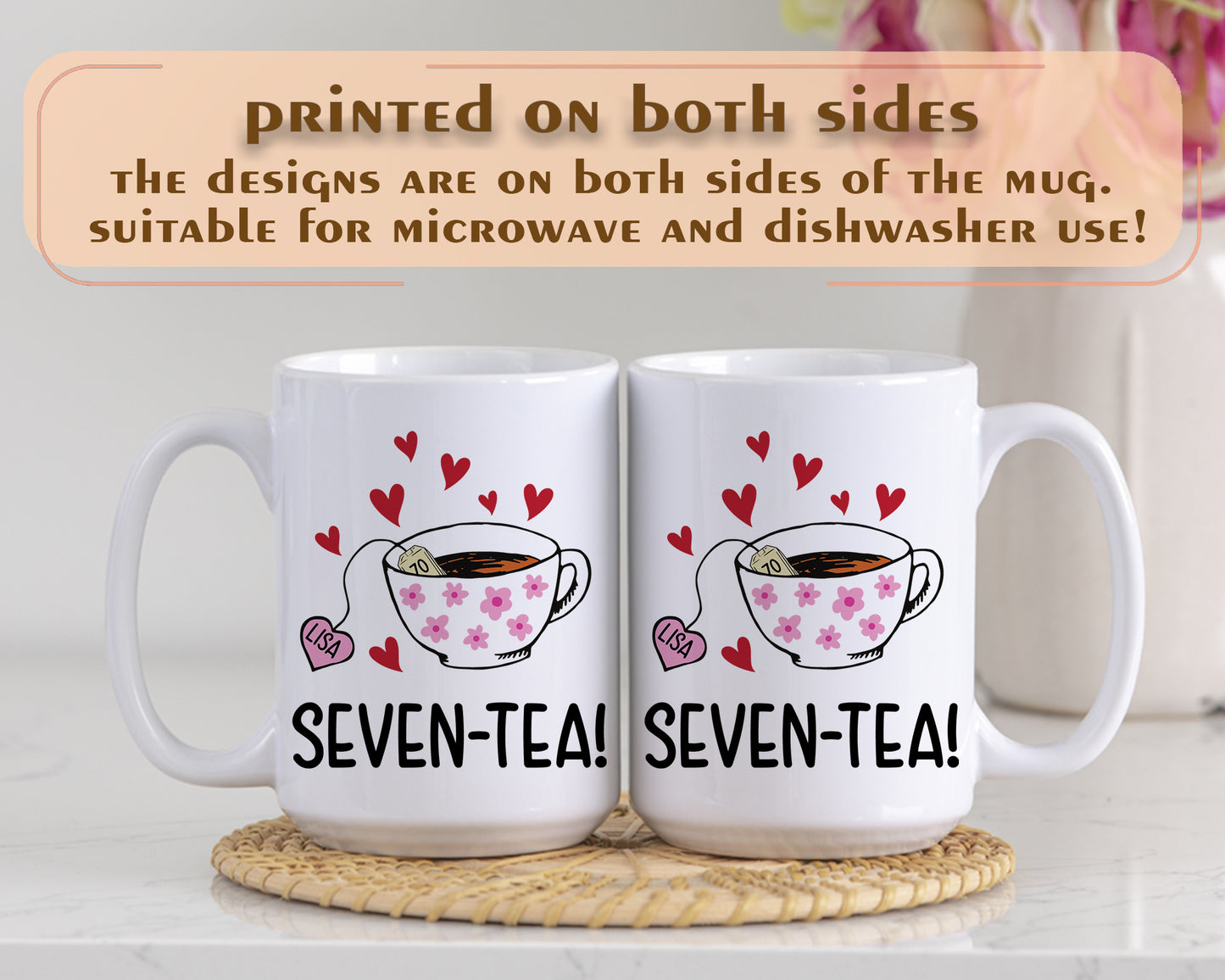 Custom Funny 70th Birthday Tea Mug for Grandma or Mom