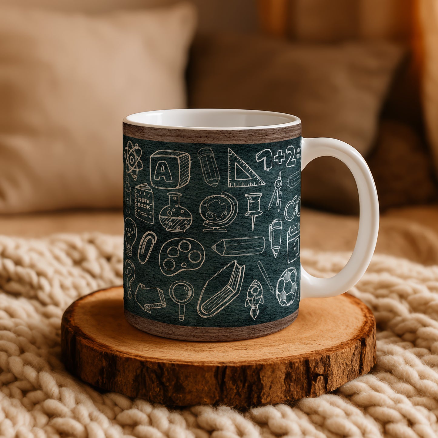 Teacher's Ceramic Mug, School Themed Coffee Cup, Back to School Gift
