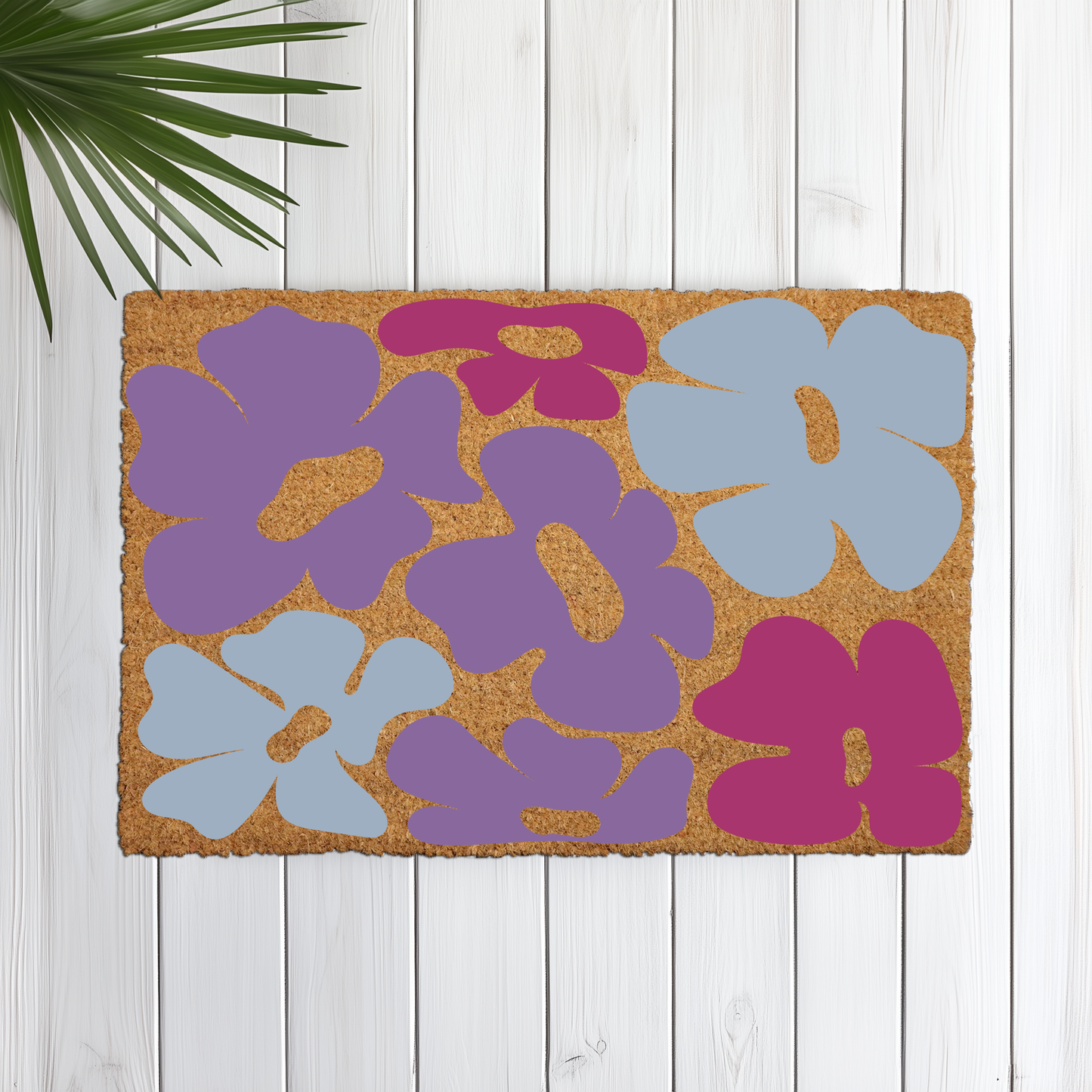 Floral Entryway Mat, Wedding Home Gift, Outdoor and Indoor Decor