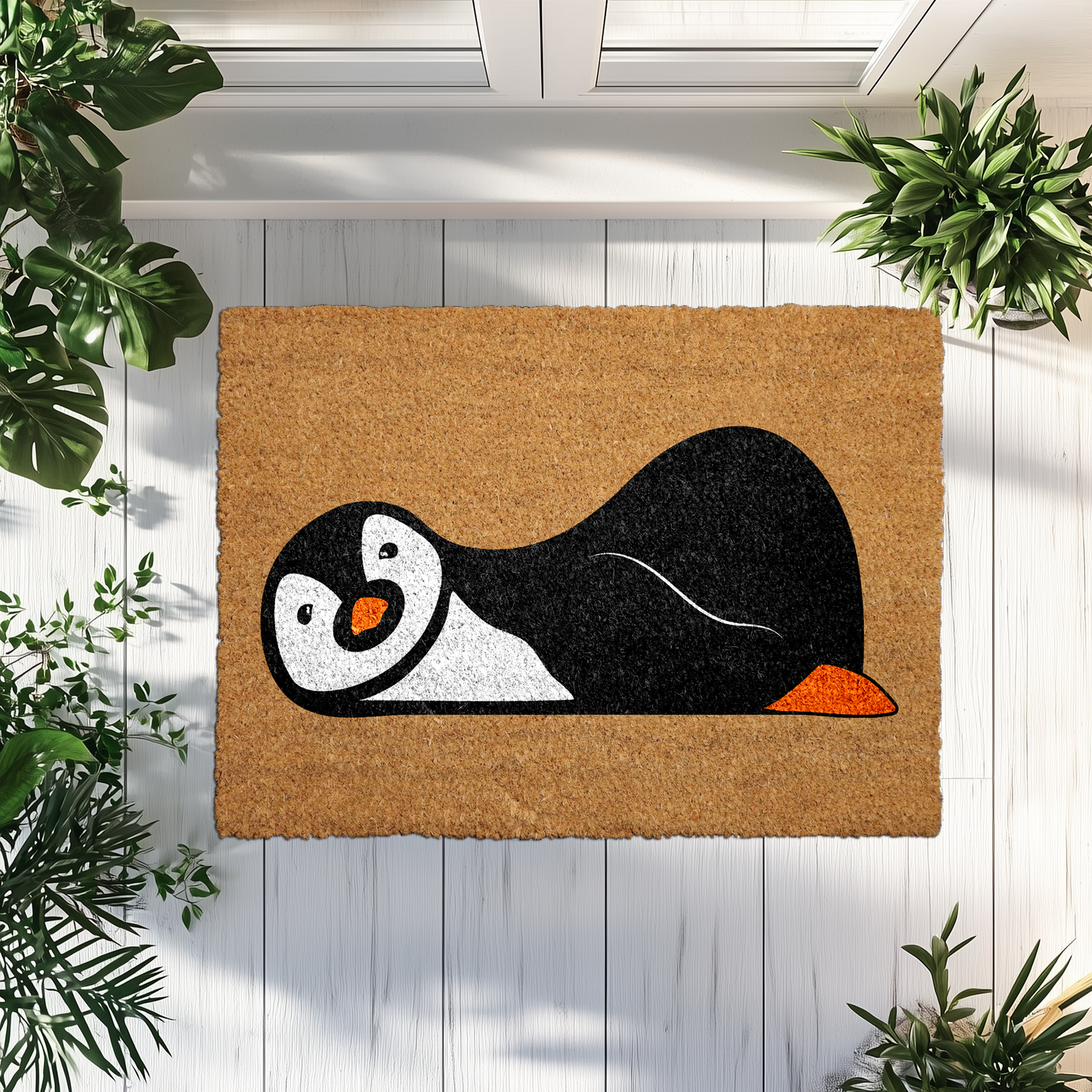 Adorable Lazy Penguin Doormat, Ideal Gift for Animal Lovers!