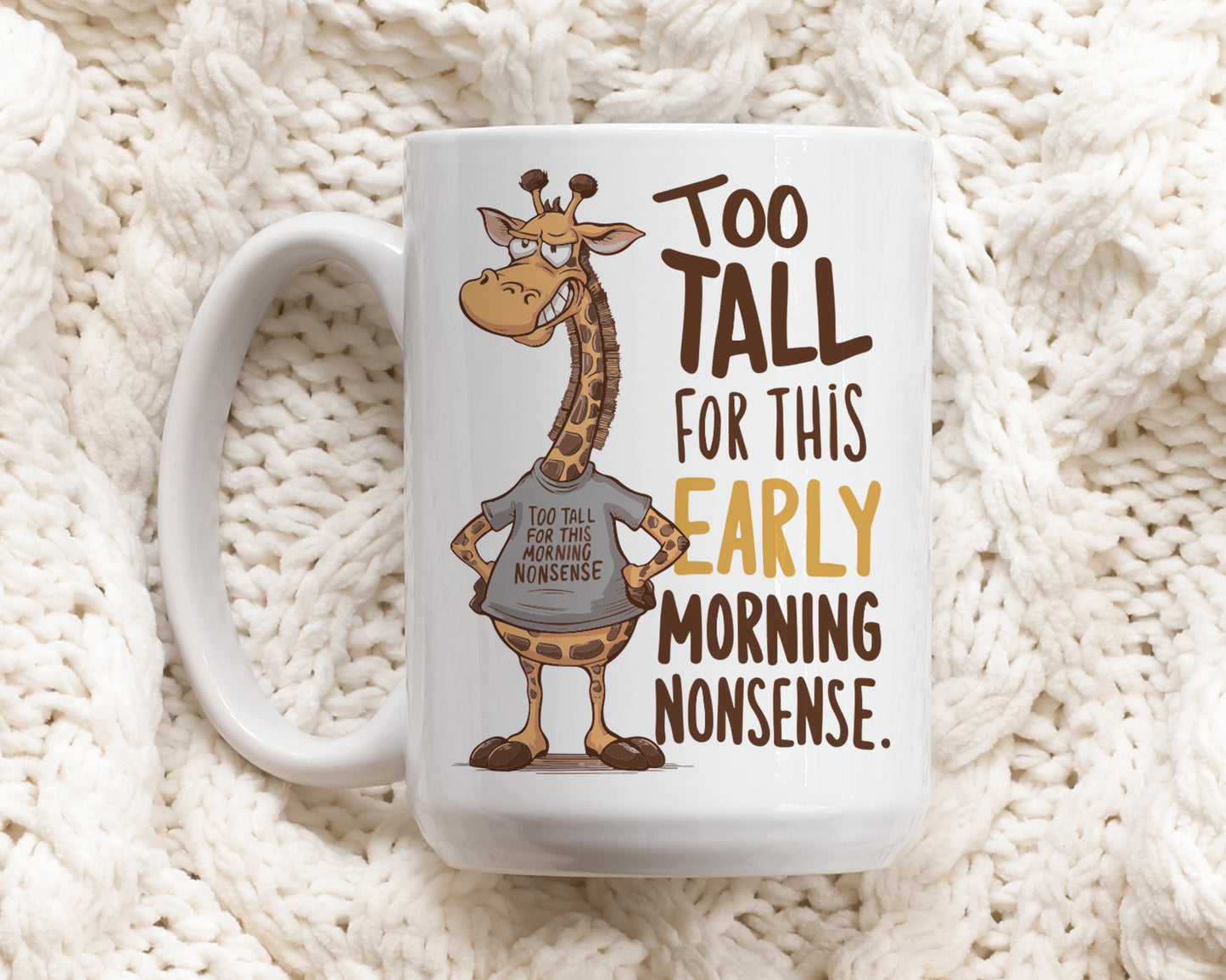 Quirky Giraffe Mug: Funny Cup for Tall Animal Lovers