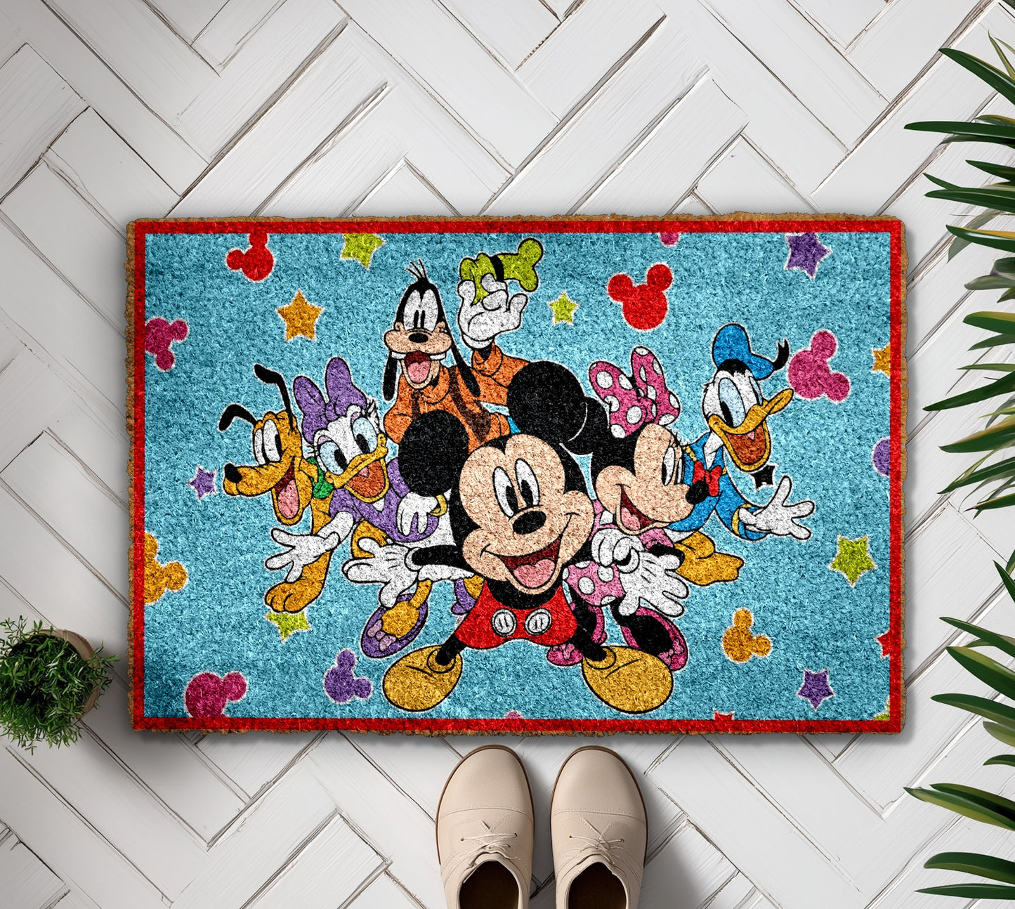 Disney Funny Welcome Mat: Mickey & Friends, Cute Home Decor