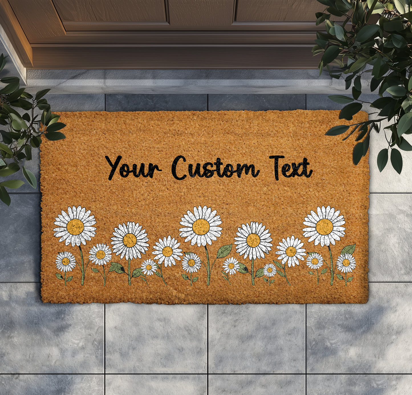 Elegant, Custom Daisy Doormat: Refresh Your Home Decor and Welcome Guests