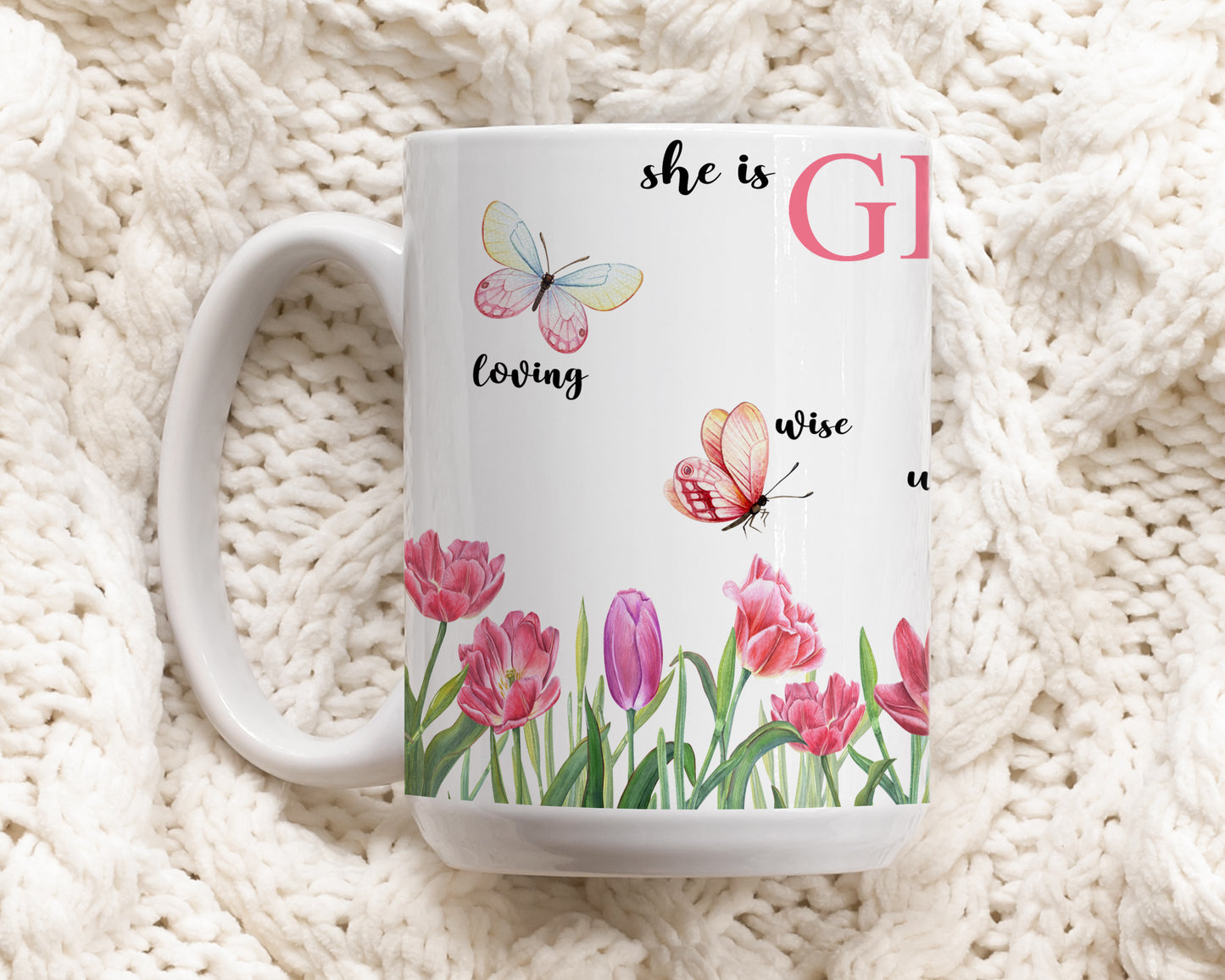 Cherished Grandma Mug, Grandmother's Heartfelt Gift From Grandkids