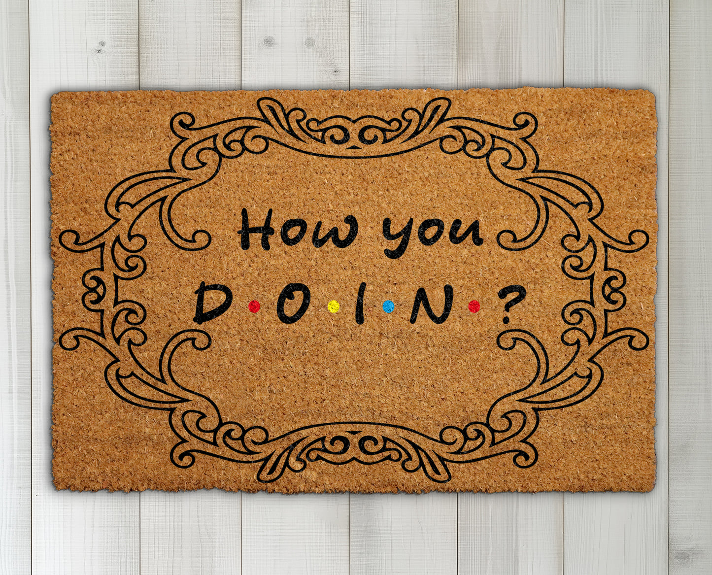 How You Doin' Doormat, Funny TV Show Inspired Coir Rug