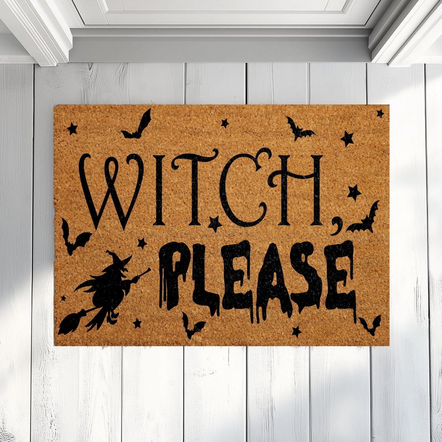 Spooky Season Welcome: Witch Please Doormat, Funny Fall Porch Rug