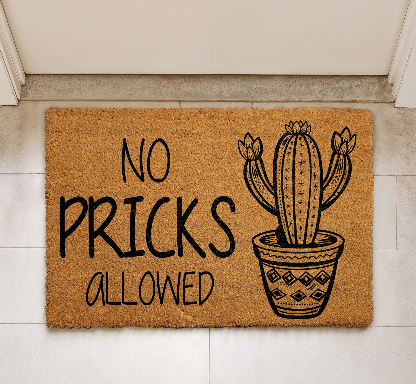 Welcome Guests with our Funny Cactus Doormat, Perfect Housewarming Gift!