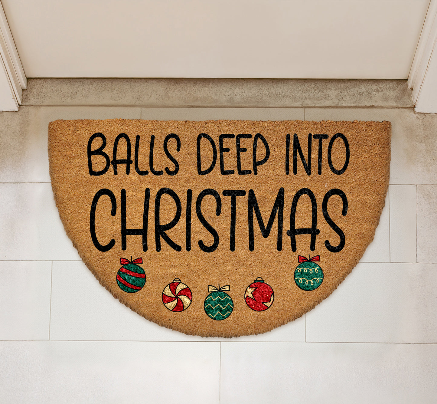 Festive Entrance Rug, Perfect Xmas Gift for Humorous Home Decor