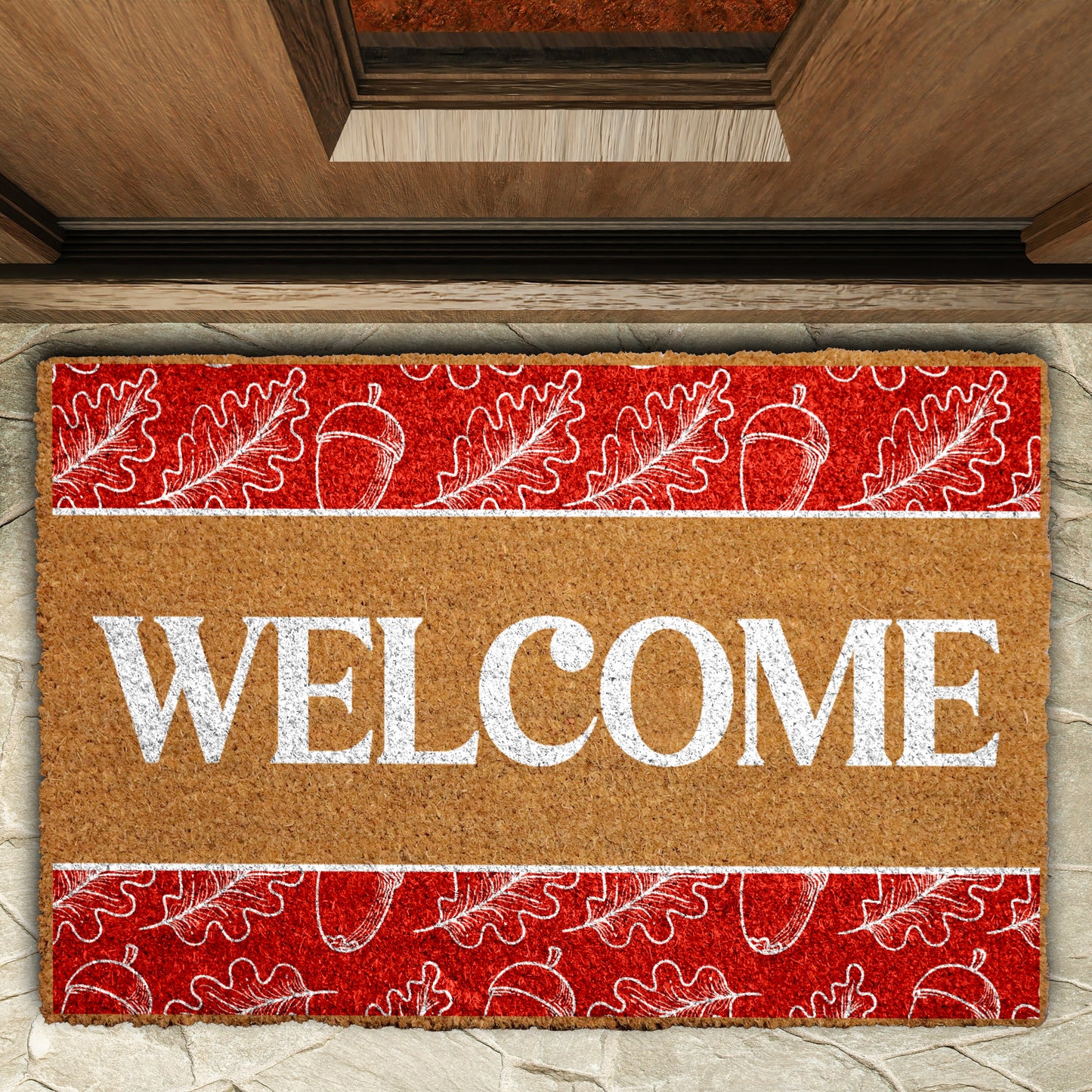 Autumn Welcome Mat, Thanksgiving Home Gift, Fall Front Porch Rug