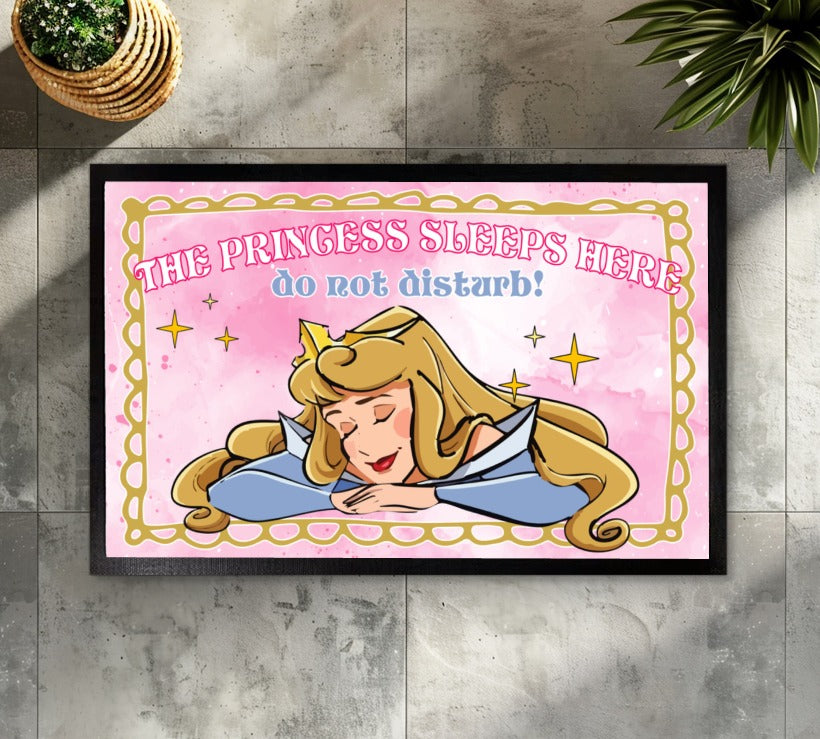 Disney Princess Welcome Mat: Sleeping Beauty Doormat for Girls Room