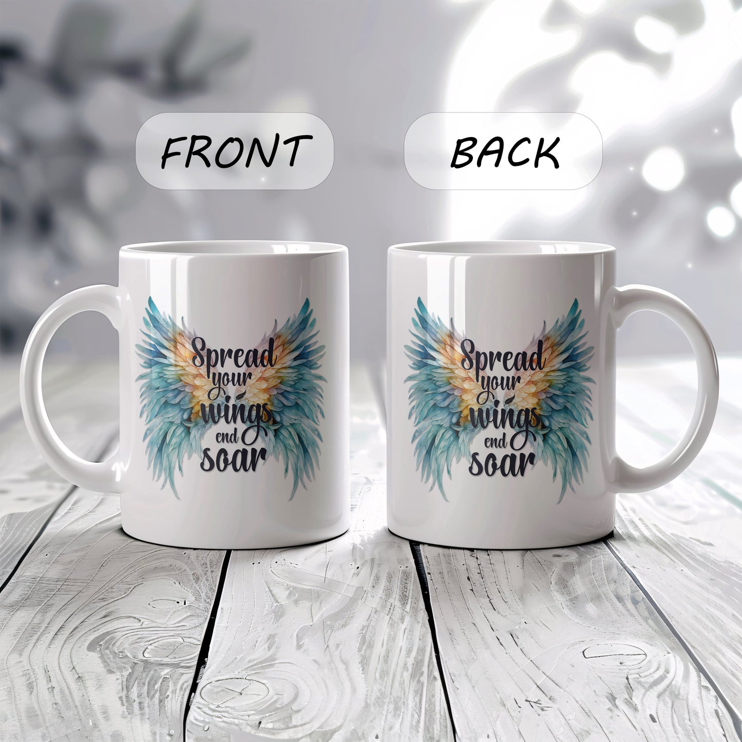 Empower Your Day With Aesthetic Wings Ceramic Cup!