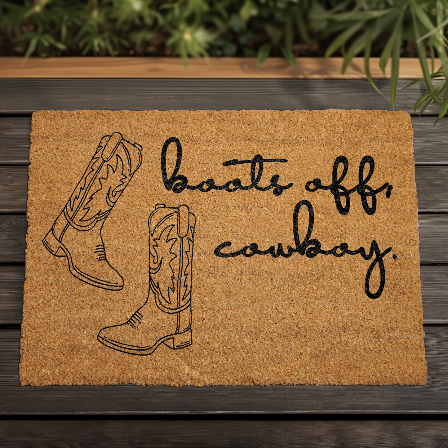 Western Welcome: Ranch Outdoor Cowboy Doormat, Southern Home Decor