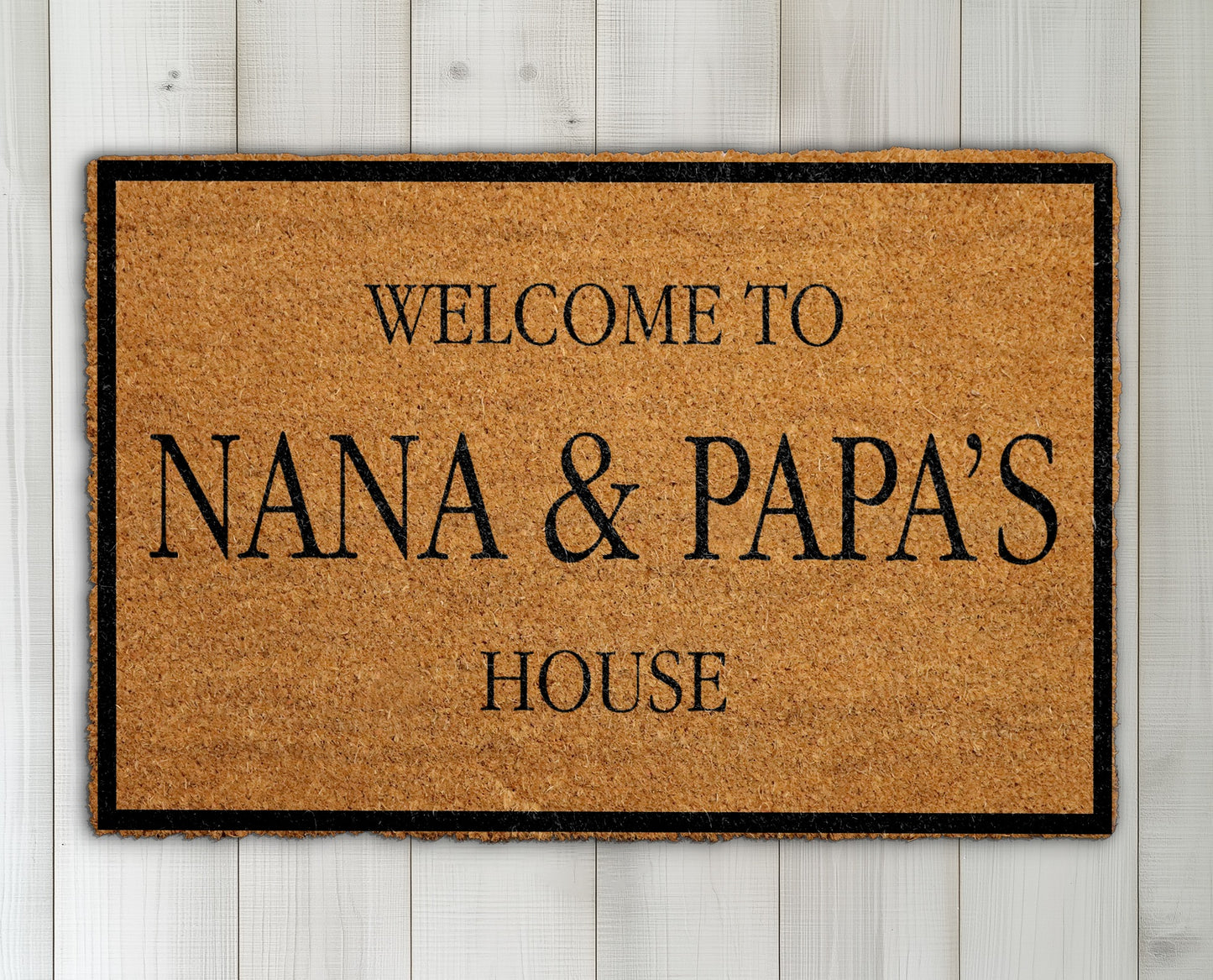 Personalized Welcome Mat for Nana & Papa's House, Grandparents Gift