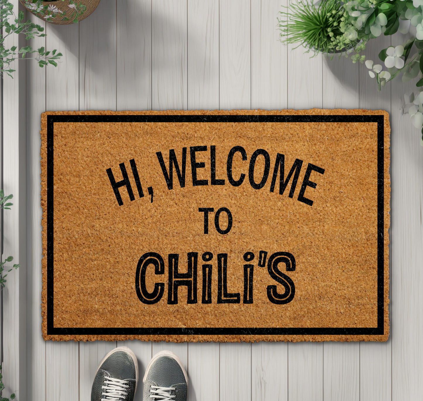 Chili's Welcome Mat: Humorous, Sarcastic Housewarming Gift for Home