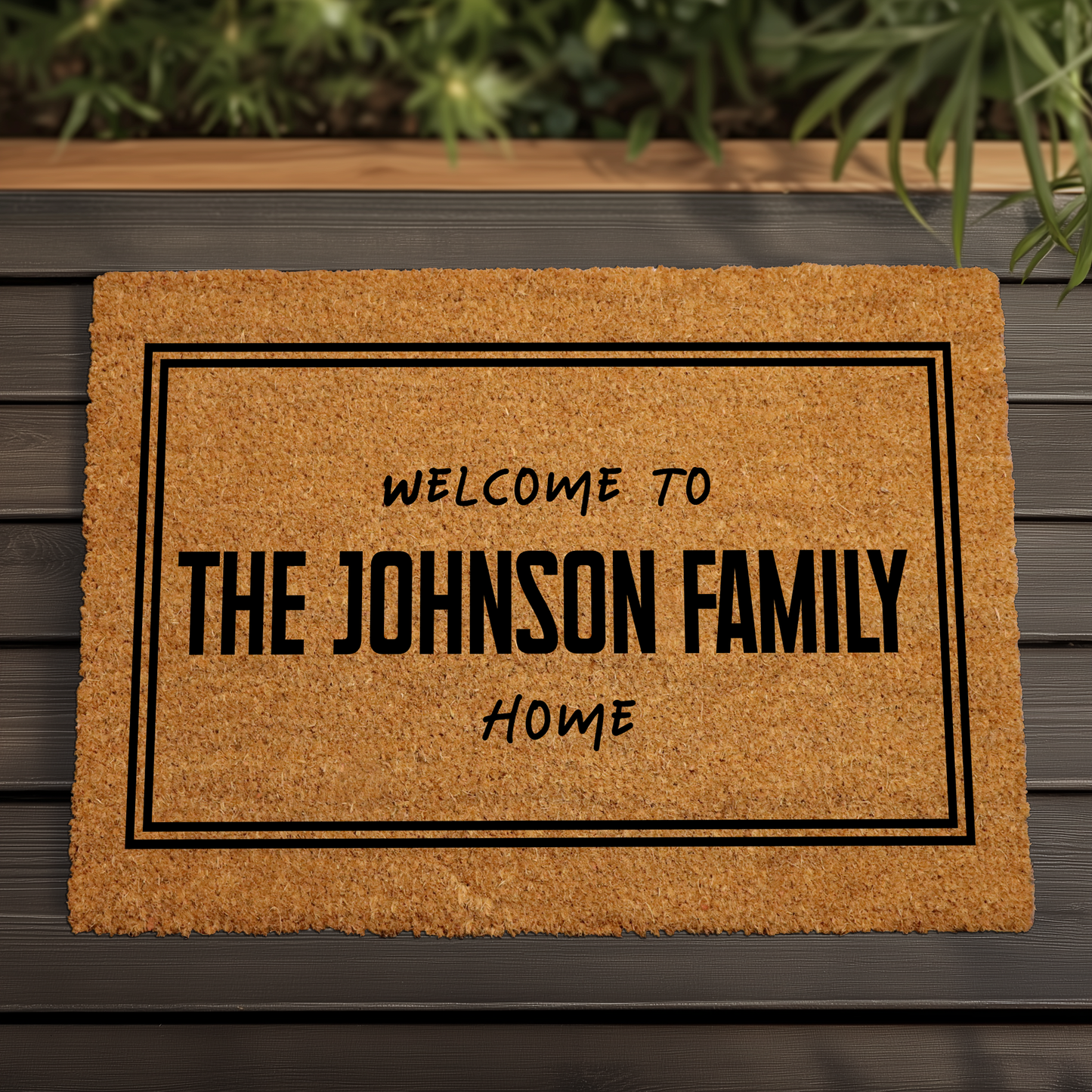 Personalized Family Name Coir Doormat, Perfect Housewarming & Wedding Gift