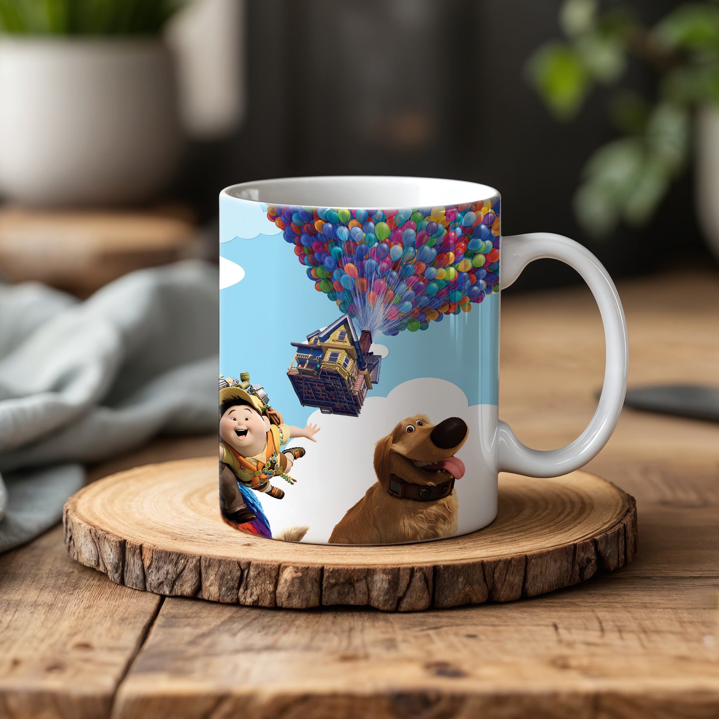 Disney Pixar Fan Gift: Up Movie Mug, Carl And Russell.