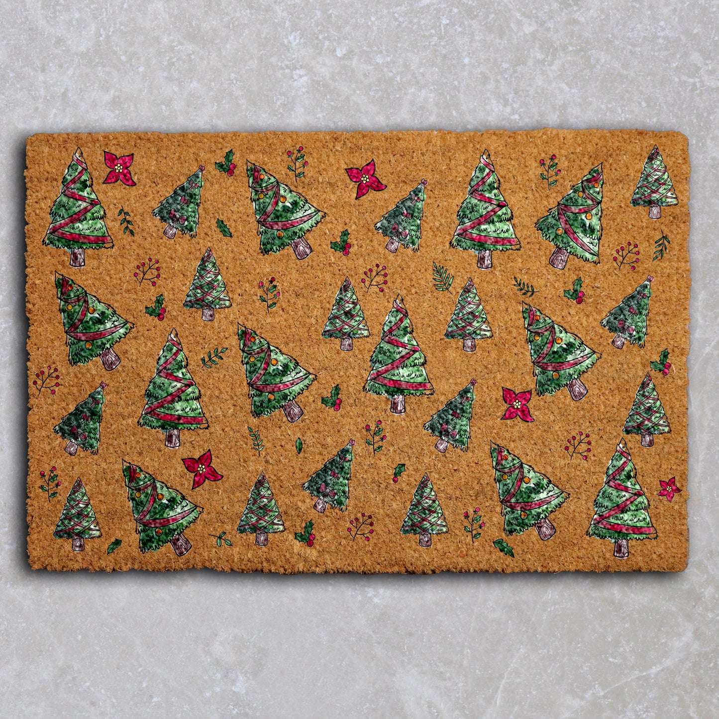 Festive Holiday Welcome Mat, Winter Housewarming Decor for Your Home