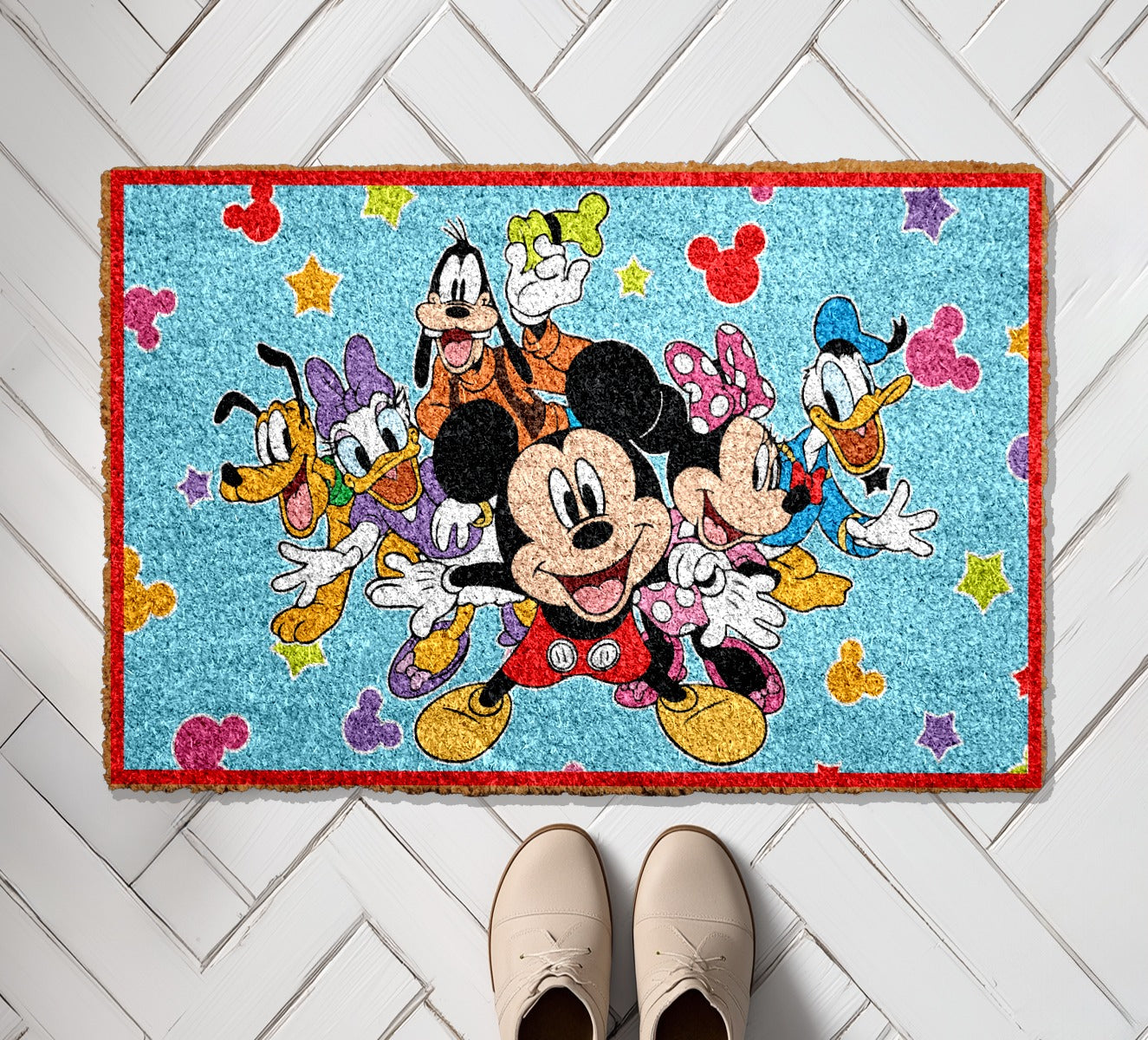 Disney Funny Welcome Mat: Mickey & Friends, Cute Home Decor