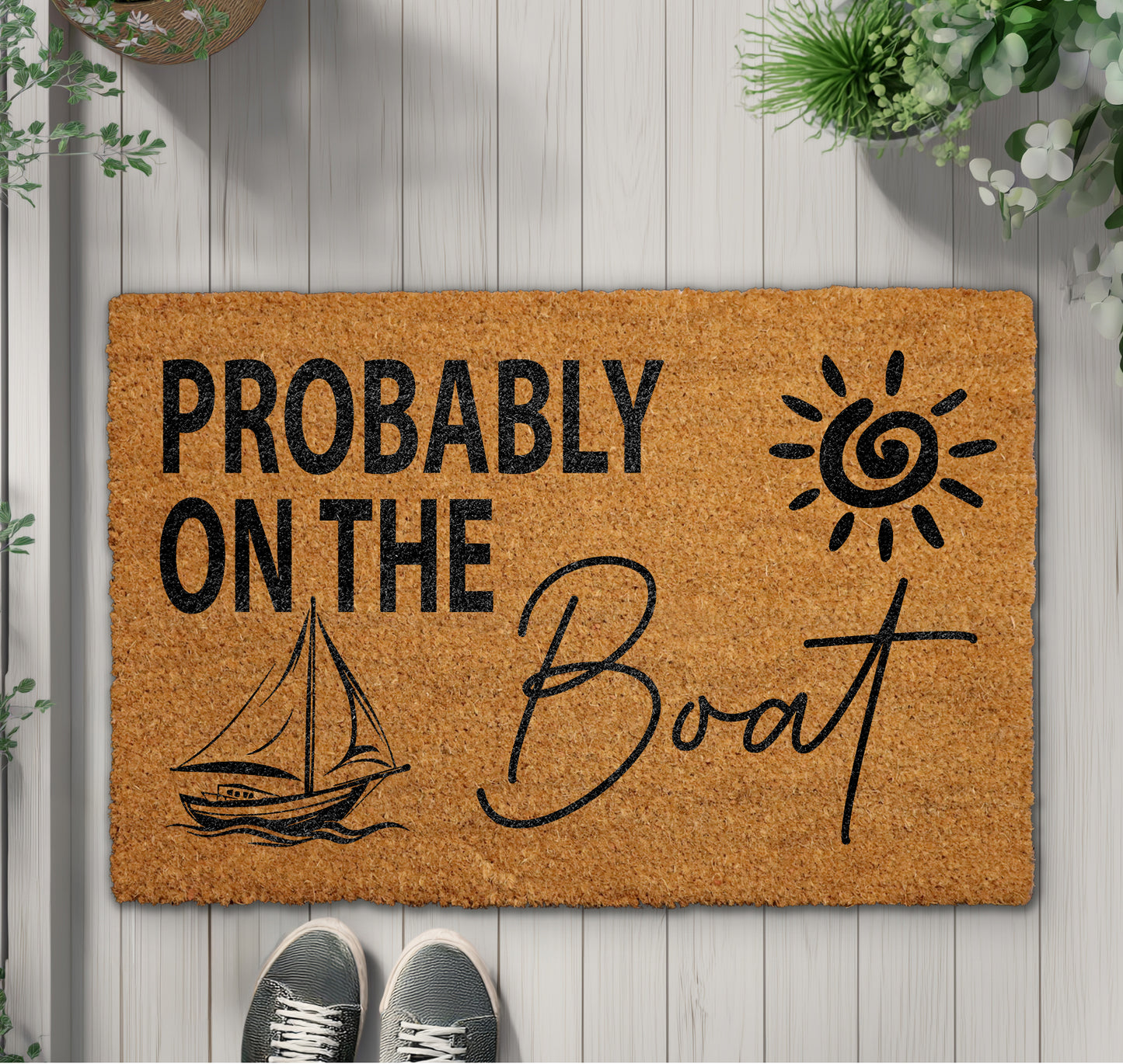 Boating Decor Doormat, Gift For Sailors, Funny Summer Rug