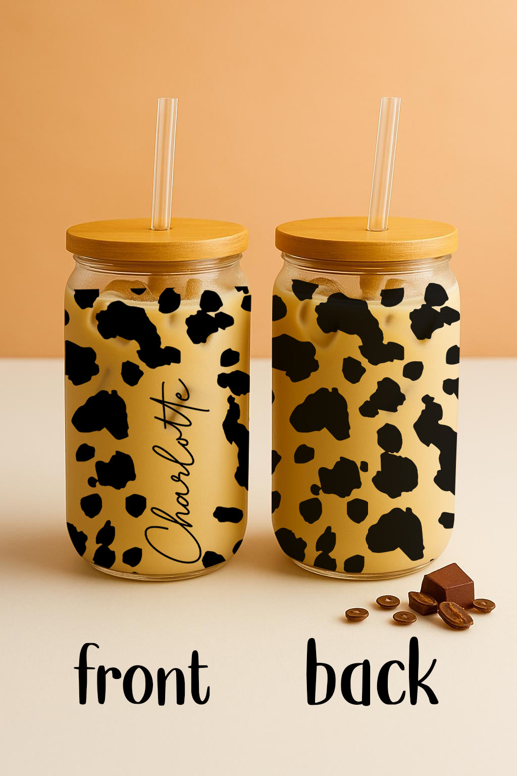 Eco-Friendly Cow Pattern Glass Tumbler, Ideal for Farm Animal Lovers