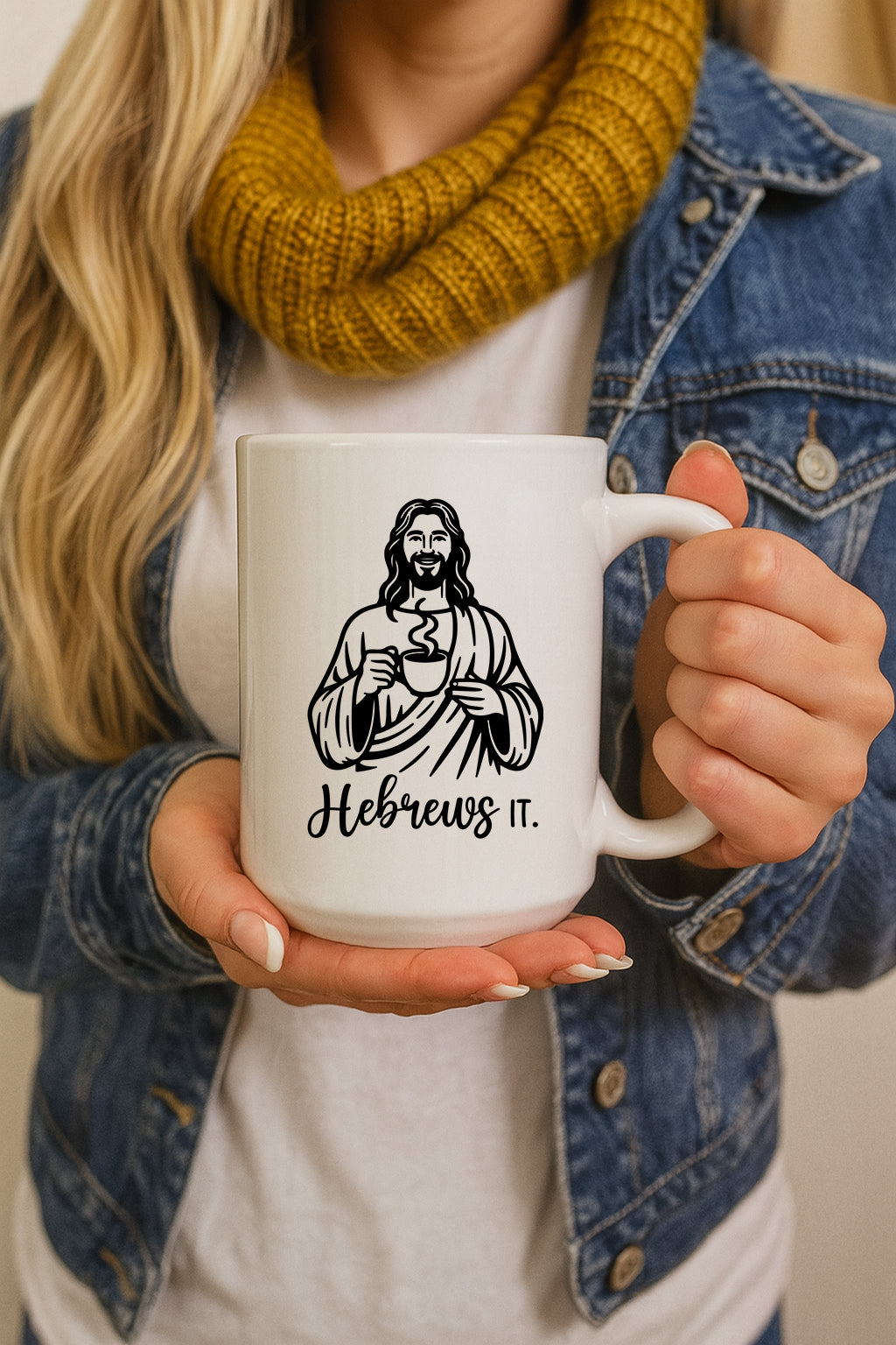Sarcastic Faith, Funny Christian Hebrews Joke Ceramic Coffee Mug