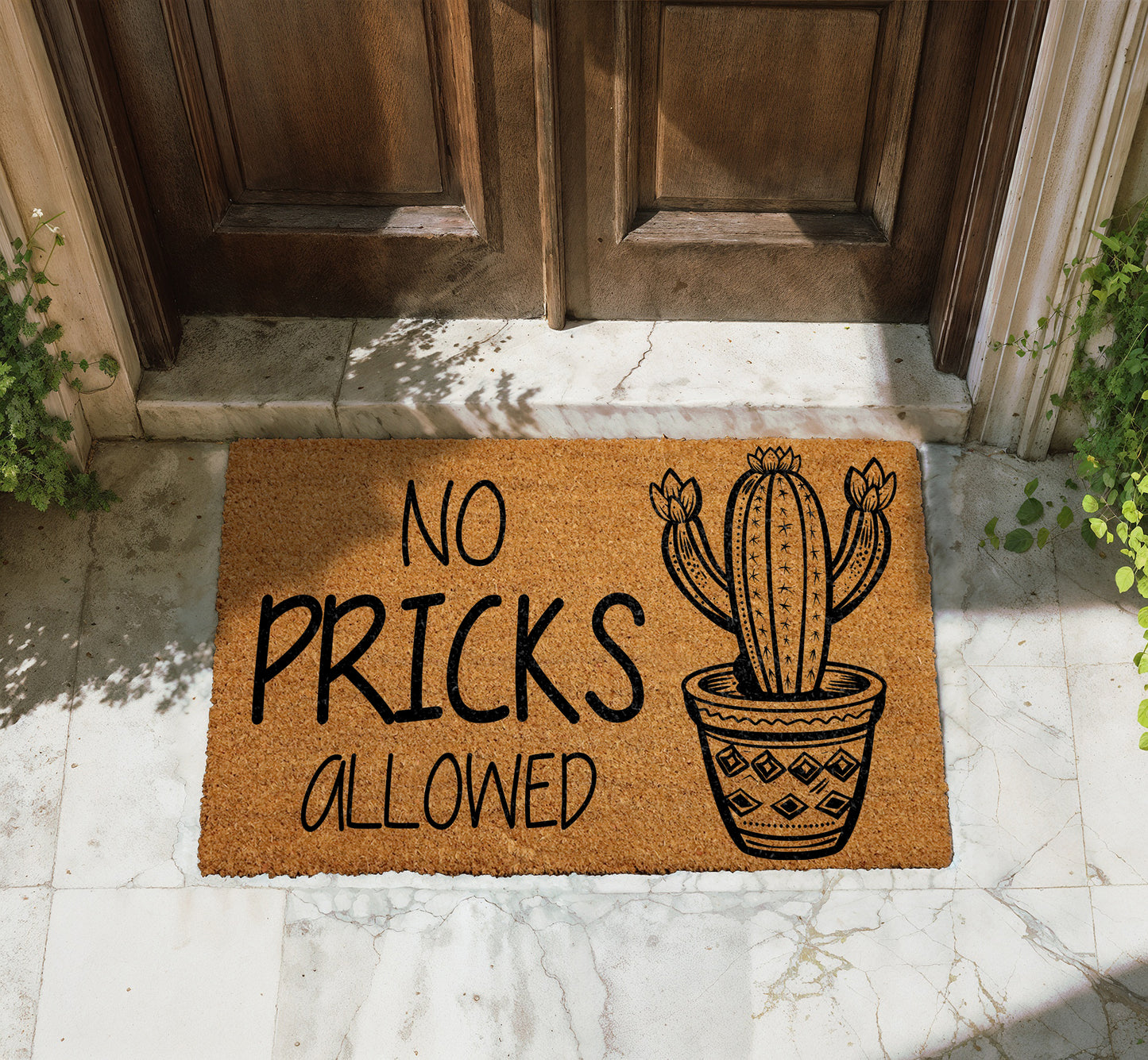Welcome Guests with our Funny Cactus Doormat, Perfect Housewarming Gift!
