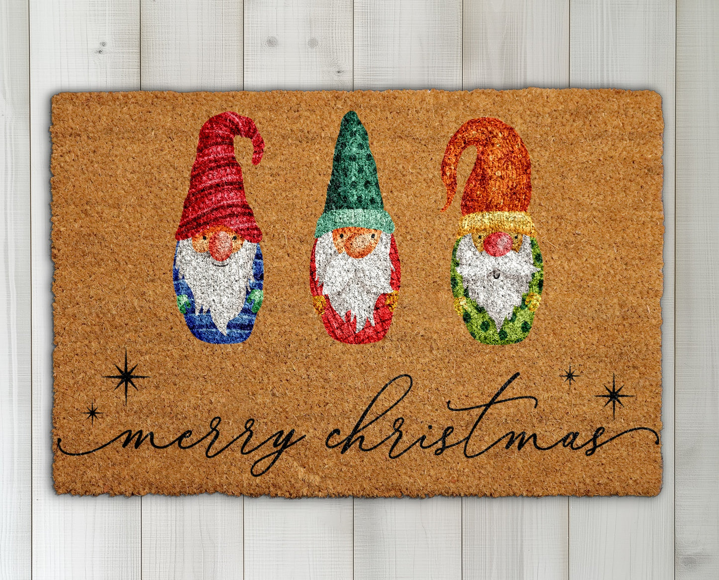 Festive Gnome Doormat, Cheerful Holiday Welcome Mat for Xmas