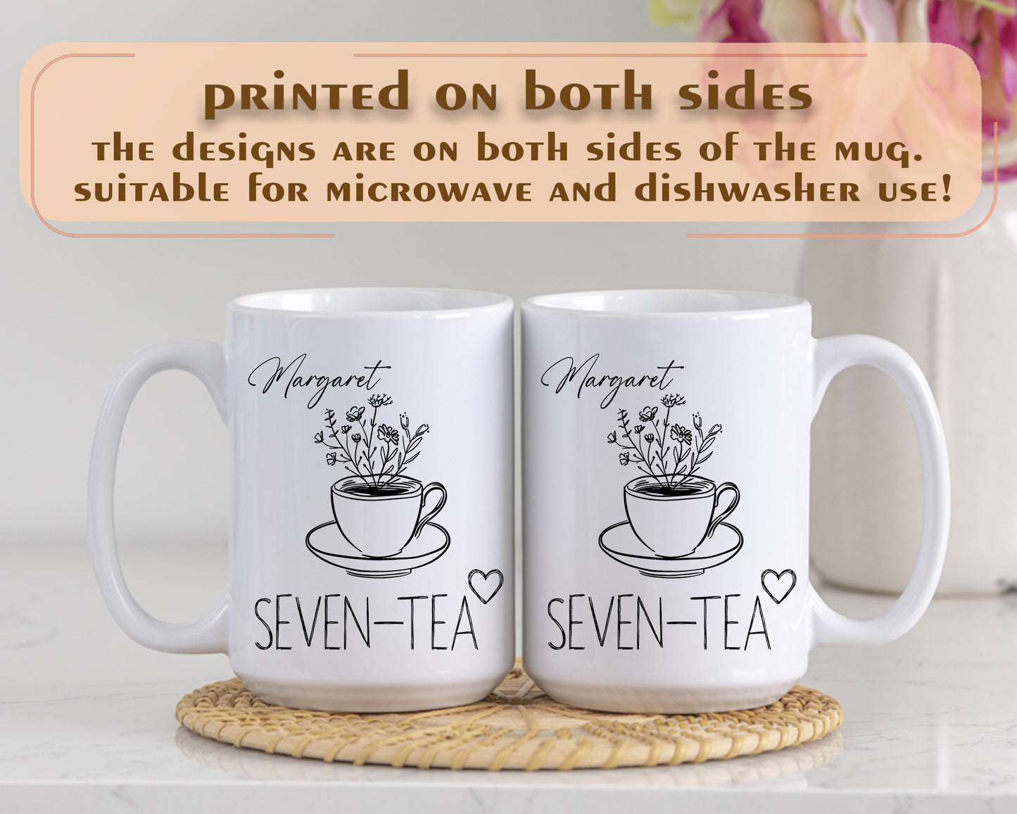 Custom 70Th Birthday Tea Mug, Personalized Funny Seventy Gifts for Women