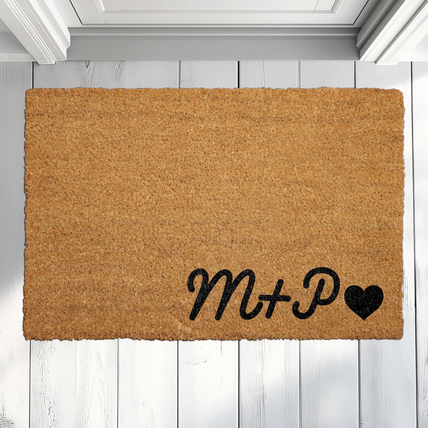 Personalized Couple Doormat, Anniversary Gift, Cute Porch Rug, Farmhouse Mat