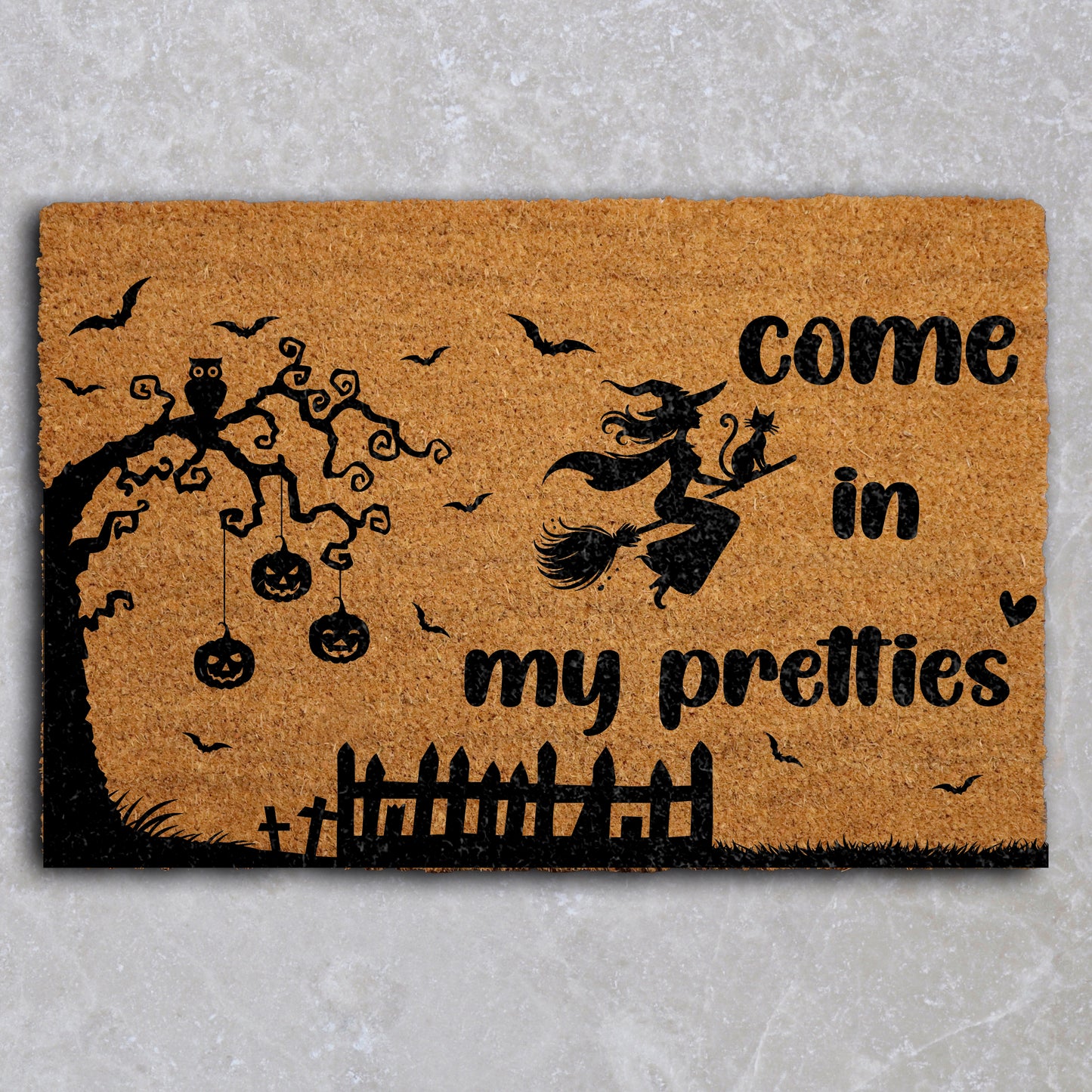 Witch Welcome: Spooky Season Doormat, Funny Housewarming Gift Decor