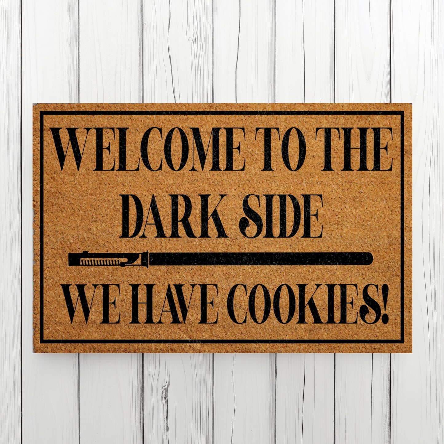 Dark Side Welcome Mat: Geeky Star Wars Decor for Sci-Fi lovers!